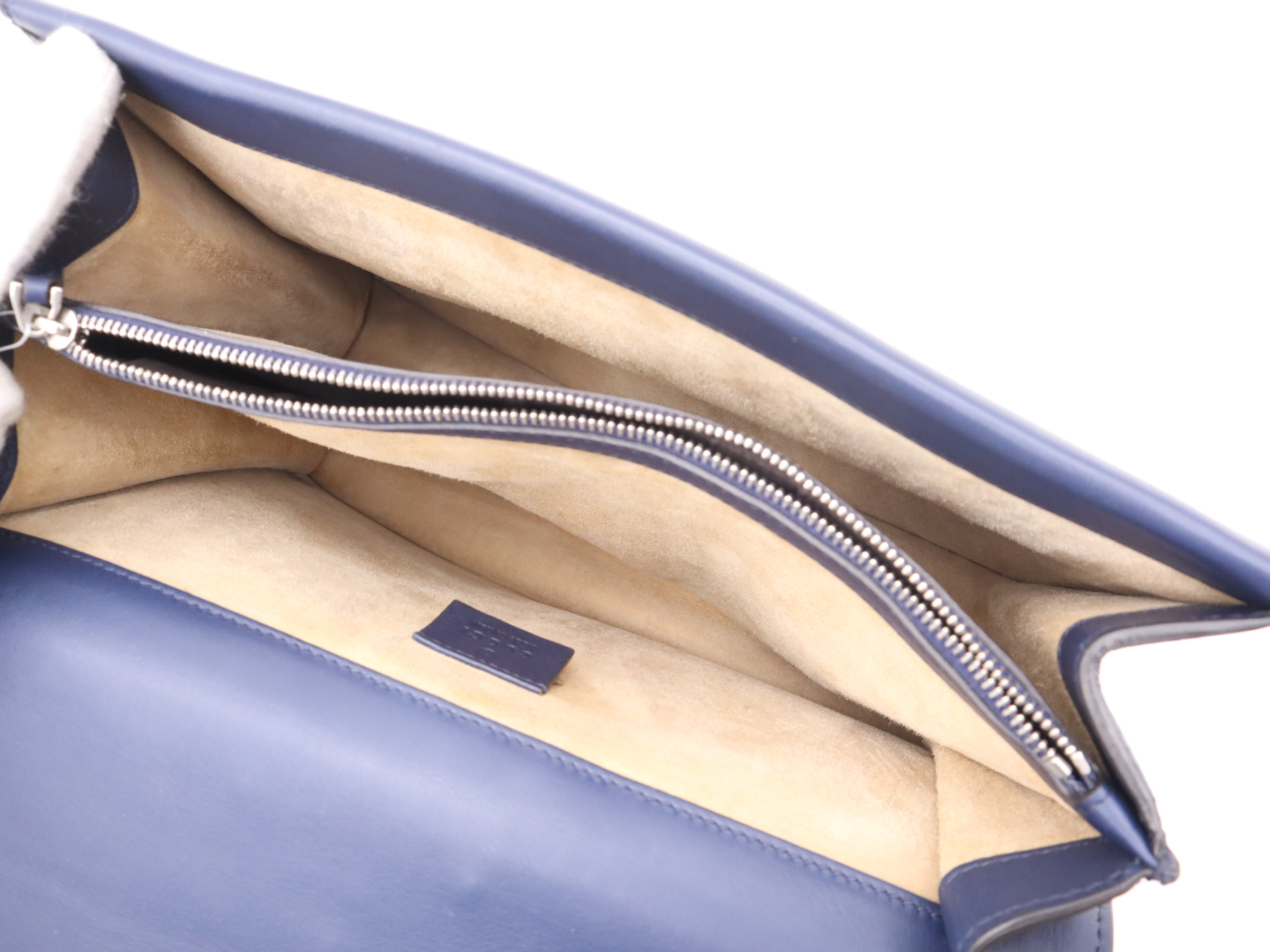 403343 Leather Dionysus Panther Chain Shoulder Bag (White, Blue, Red, Silver Hardware) — view 10