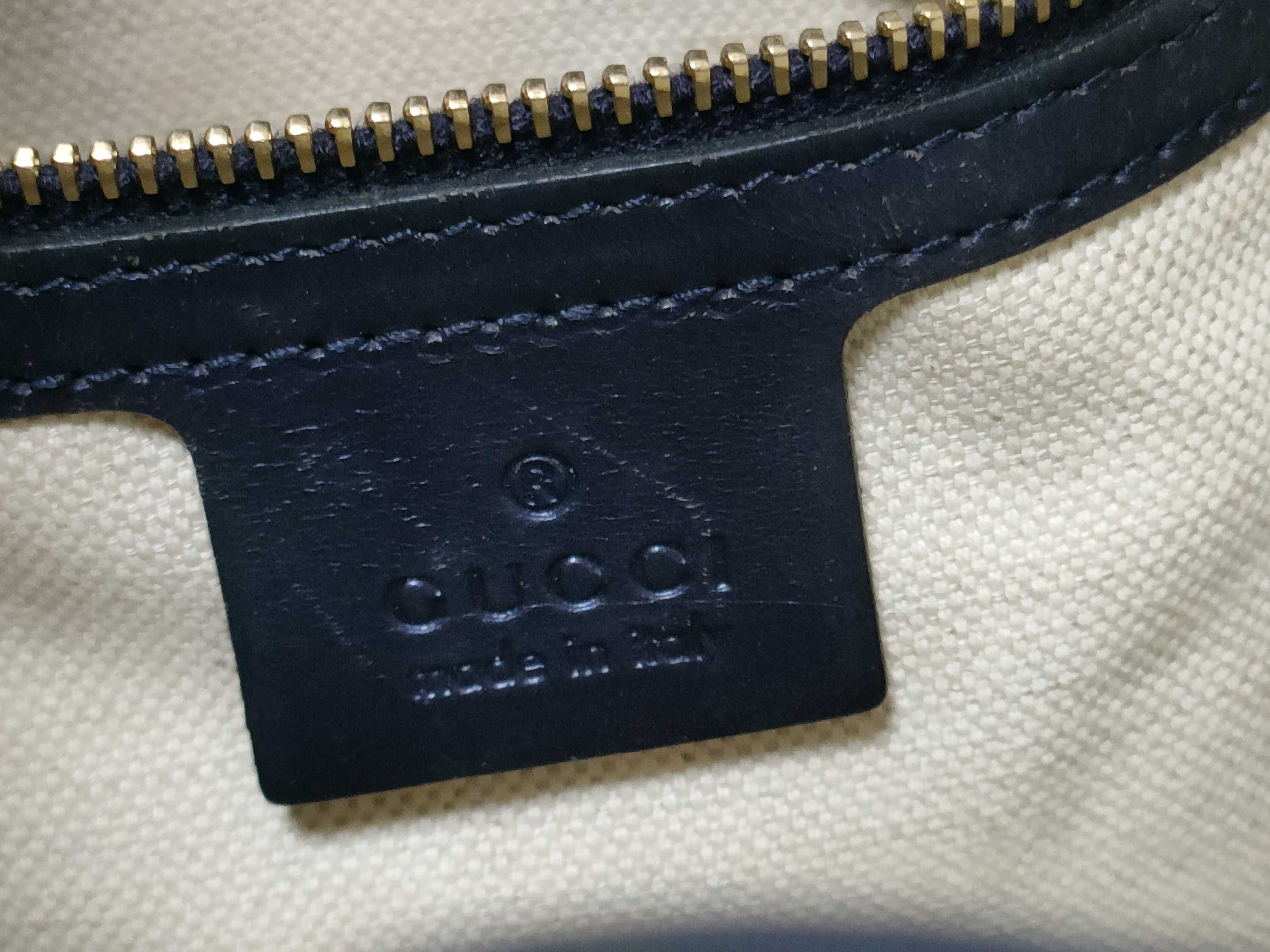 Navy PVC GG Monogram Jackie Shoulder Bag (Handbag) — view 12