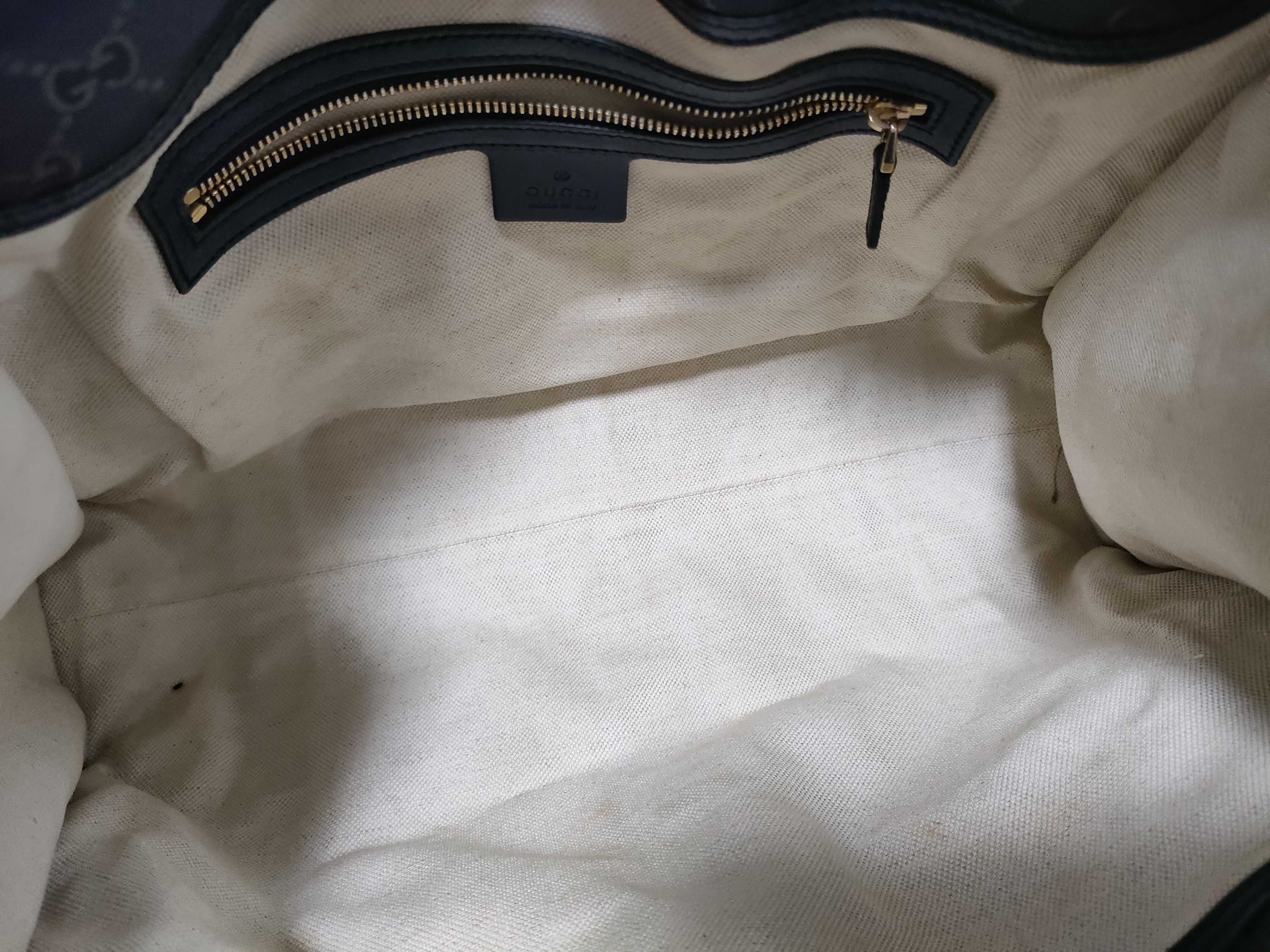 Navy PVC GG Monogram Jackie Shoulder Bag (Handbag) — view 9