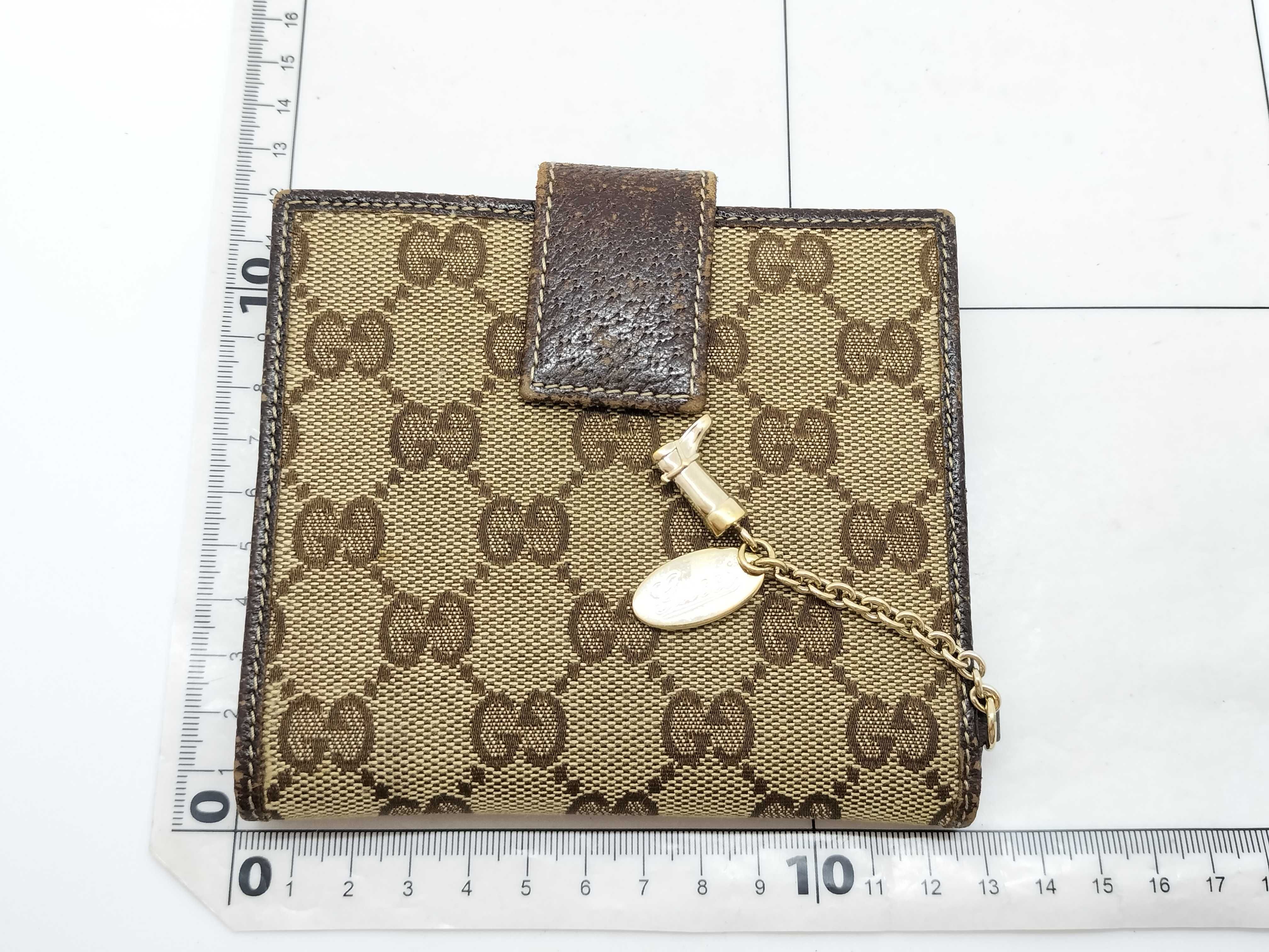 GG Canvas Folding Wallet with Charm (154182) — view 2