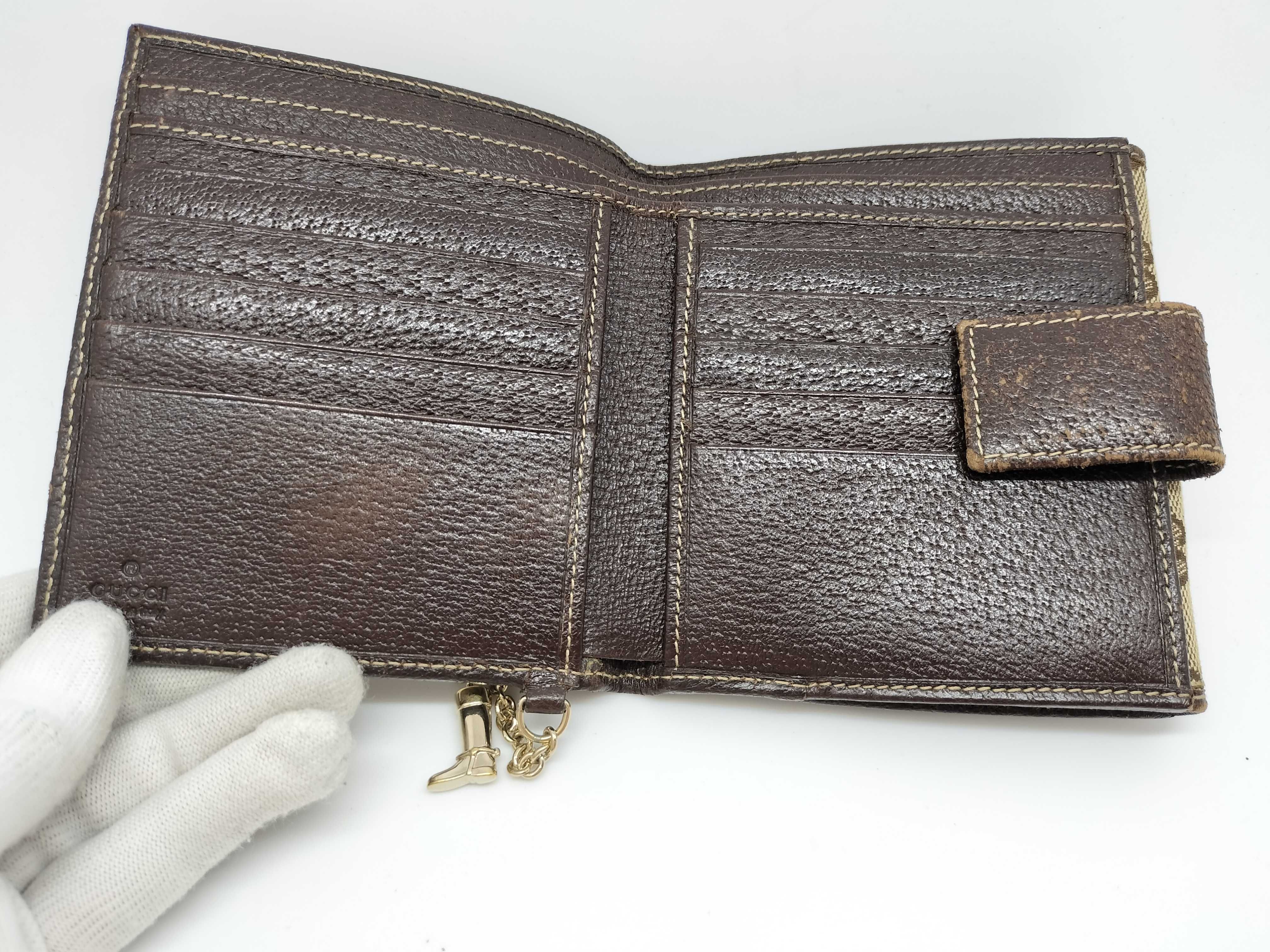GG Canvas Folding Wallet with Charm (154182) — view 7