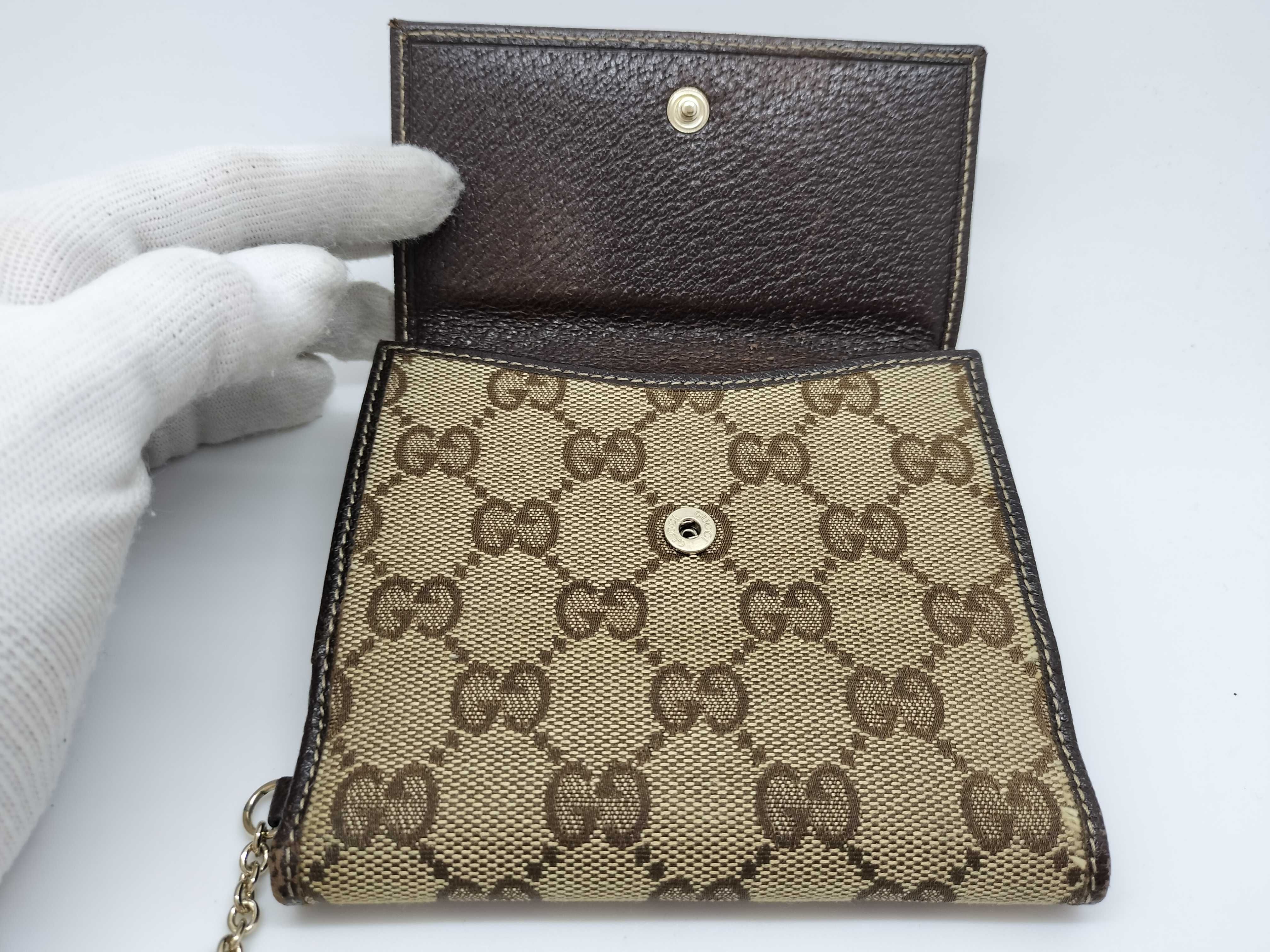 GG Canvas Folding Wallet with Charm (154182) — view 8