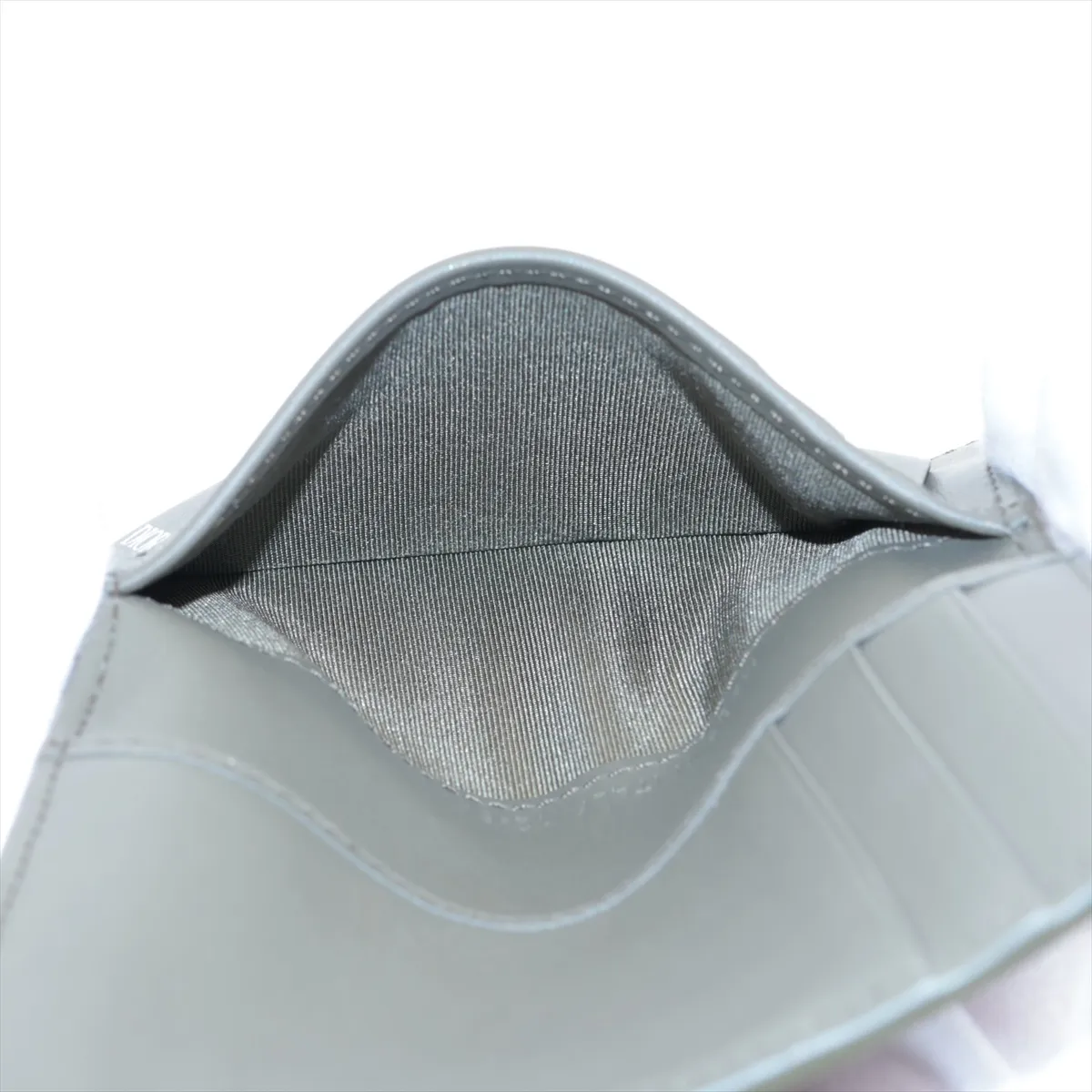 CD Diamond PVC×Leather Card Case Khaki — view 4