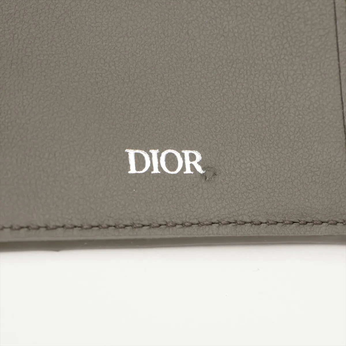 CD Diamond PVC×Leather Card Case Khaki — view 6