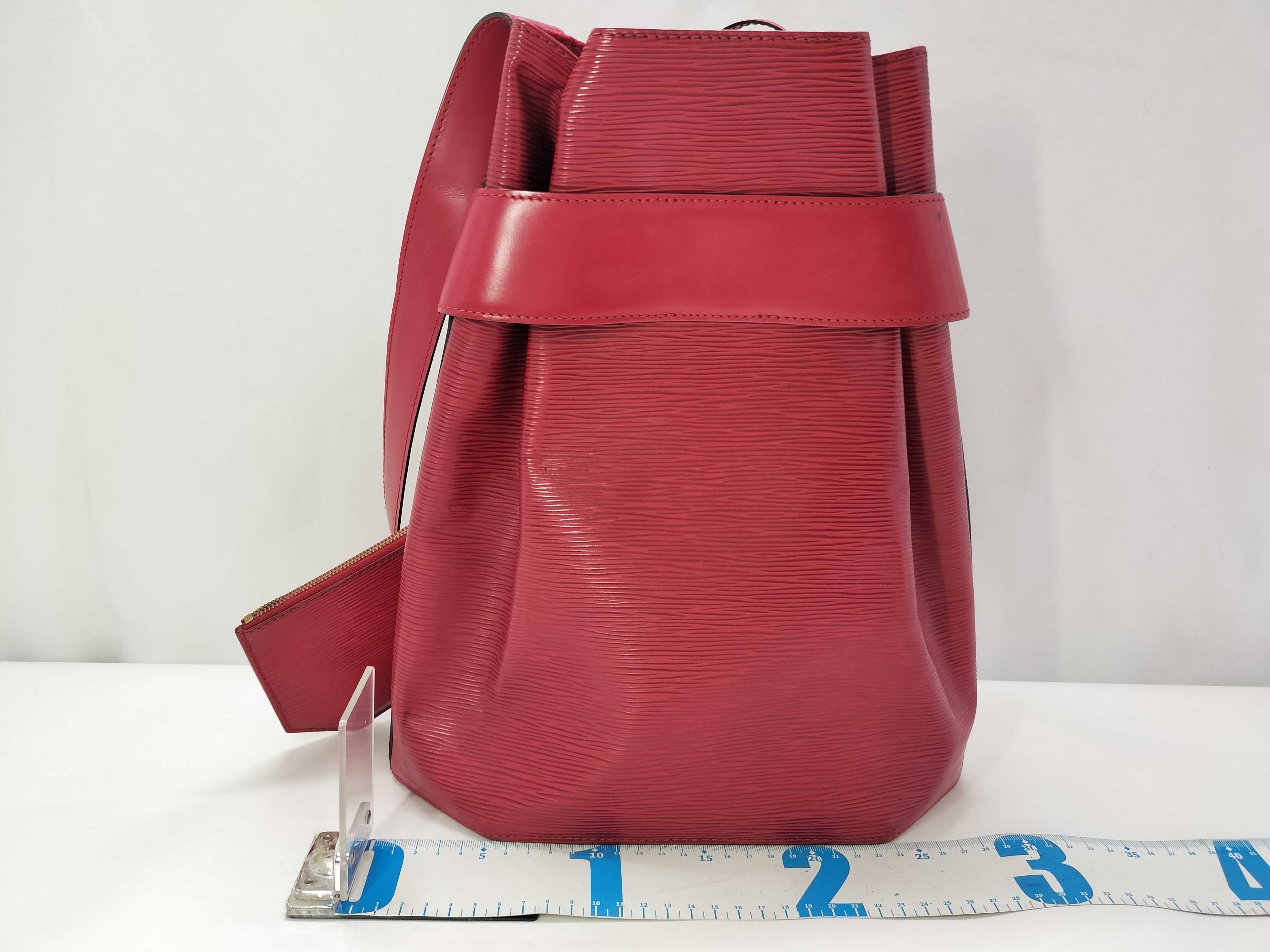 Epi Leather Sac Depaule Epi Leather Shoulder Bag, Red, with Pouch — view 2