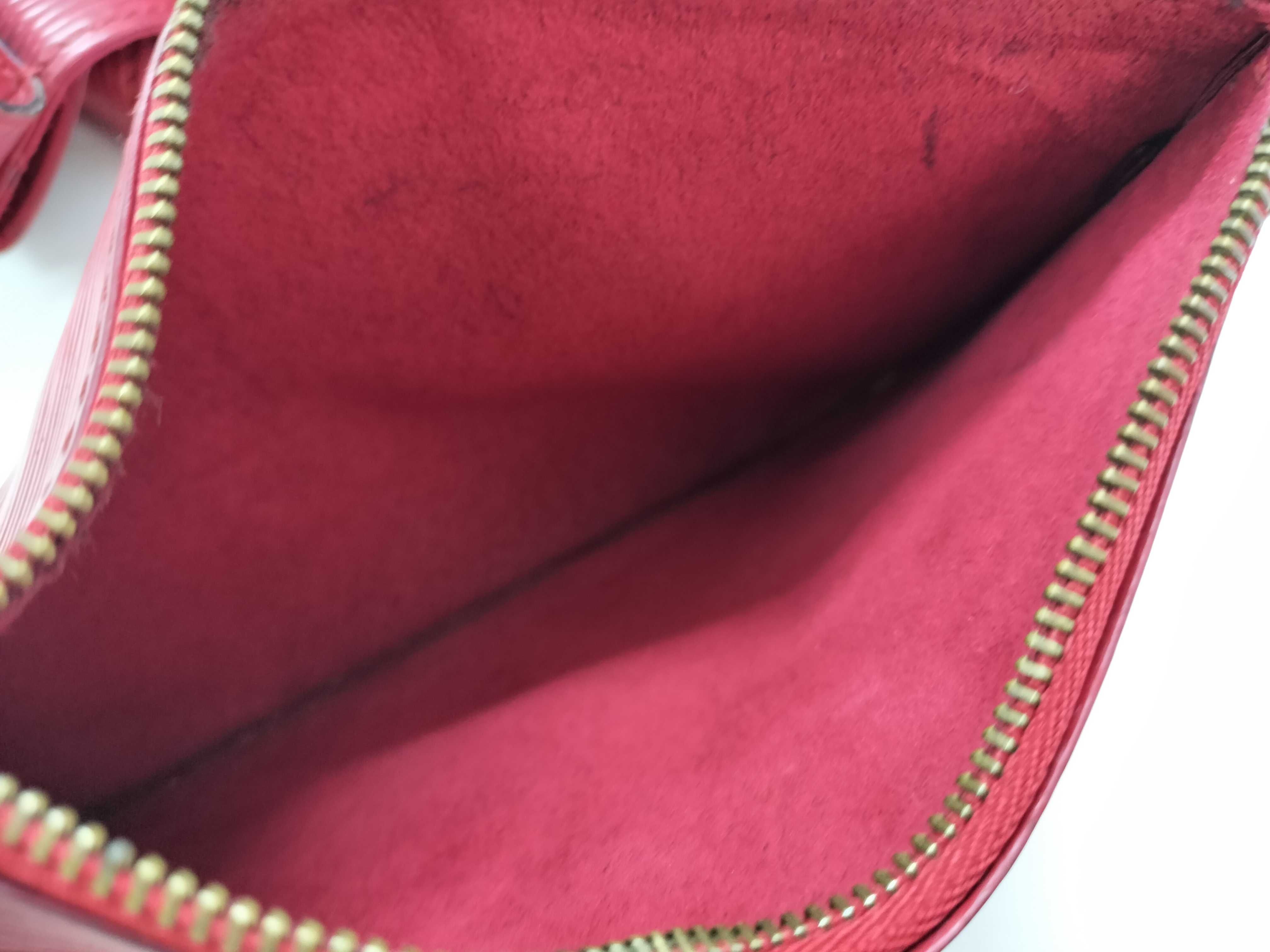 Epi Leather Sac Depaule Epi Leather Shoulder Bag, Red, with Pouch — view 11