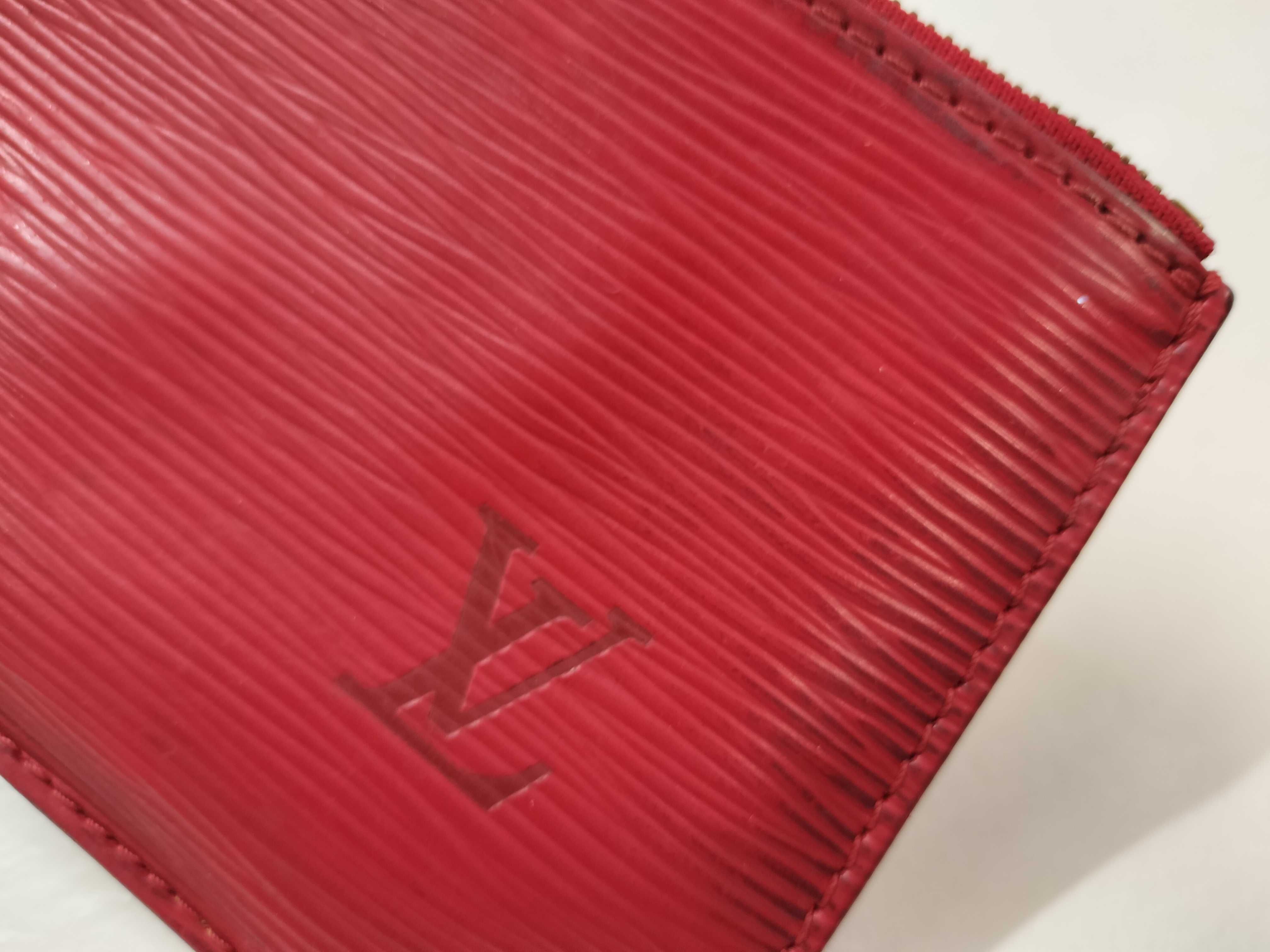 Epi Leather Sac Depaule Epi Leather Shoulder Bag, Red, with Pouch — view 13