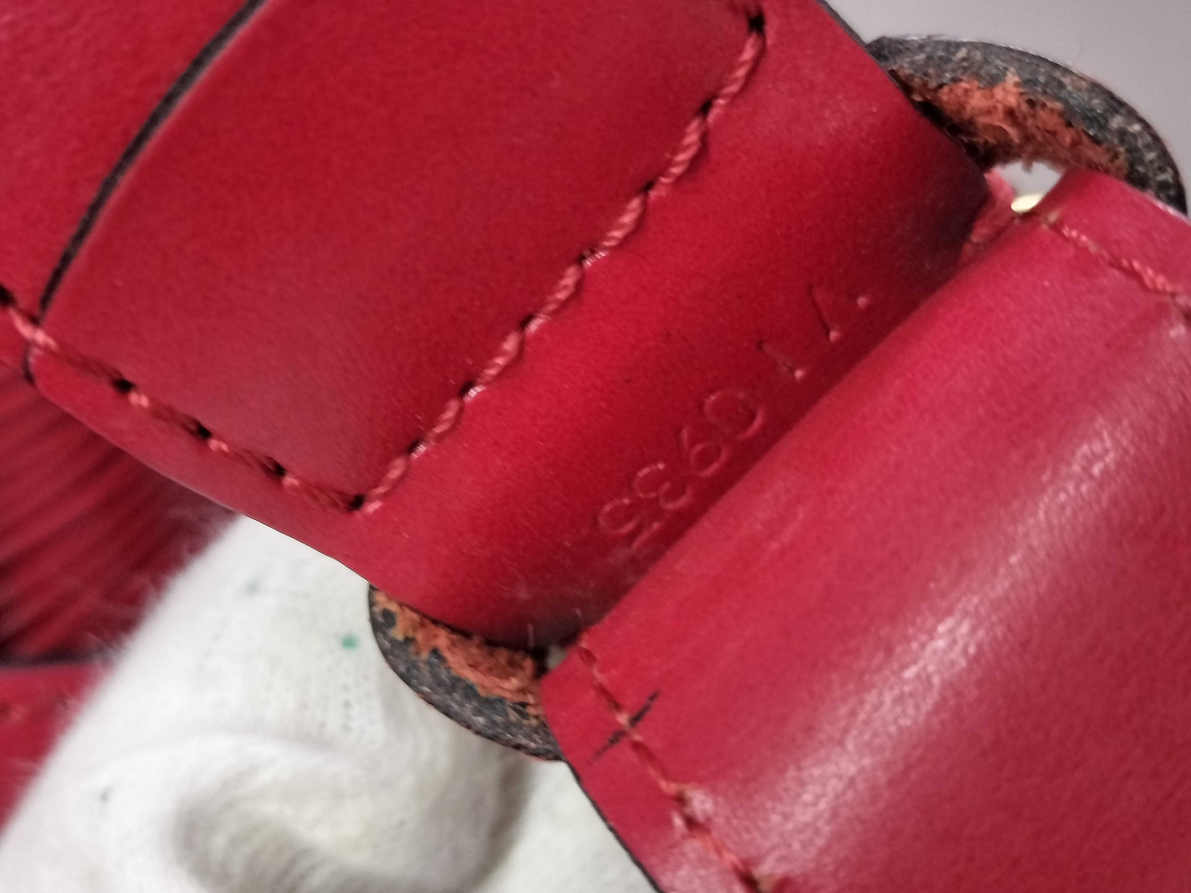 Epi Leather Sac Depaule Epi Leather Shoulder Bag, Red, with Pouch — view 9