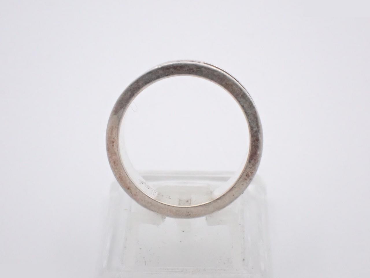 Branded G-ring, 925 sterling silver, 8.2g, stamped "15", actual size #14 — view 3