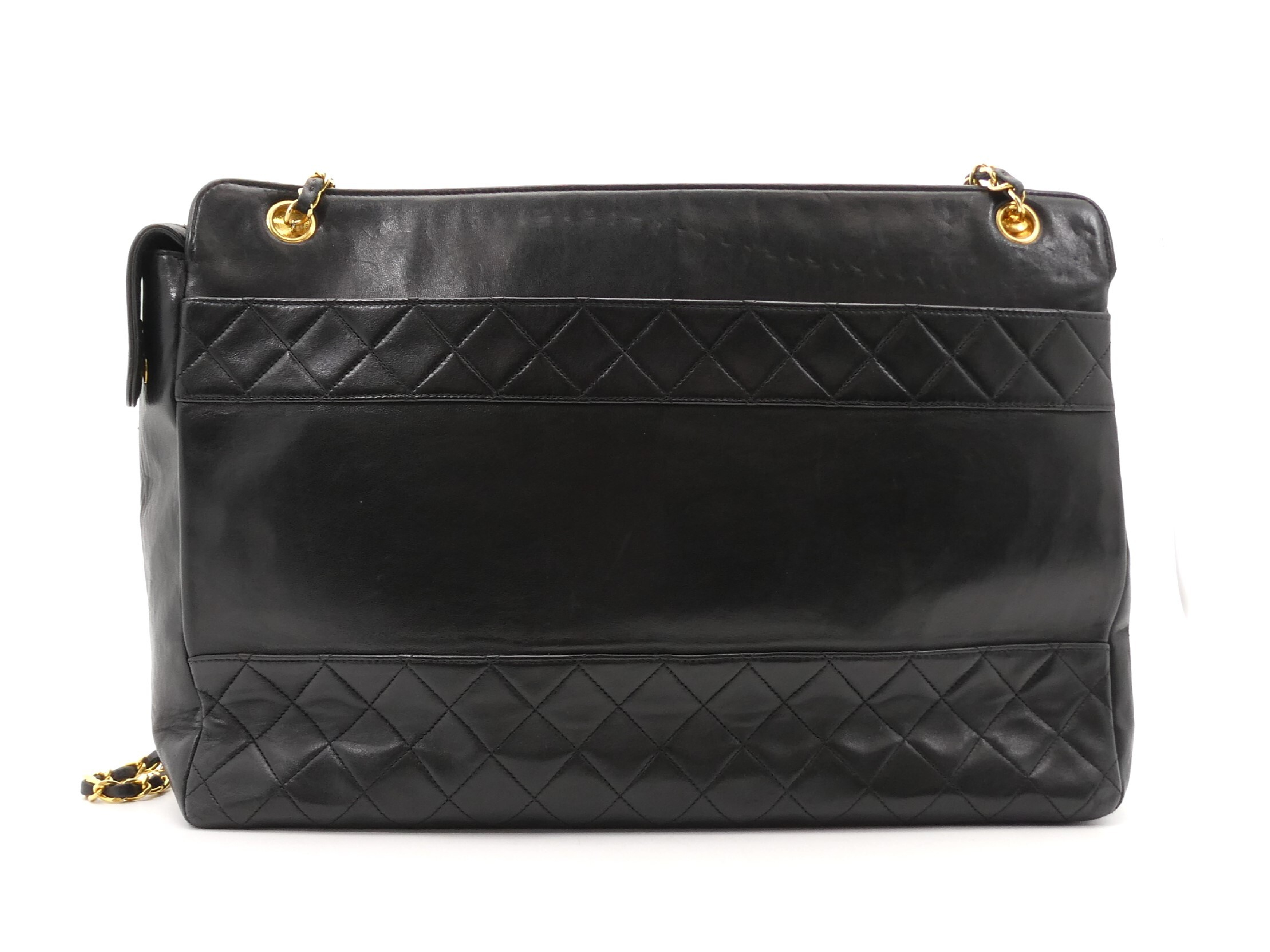 Matelassé Leather Chain Tote Bag — view 2