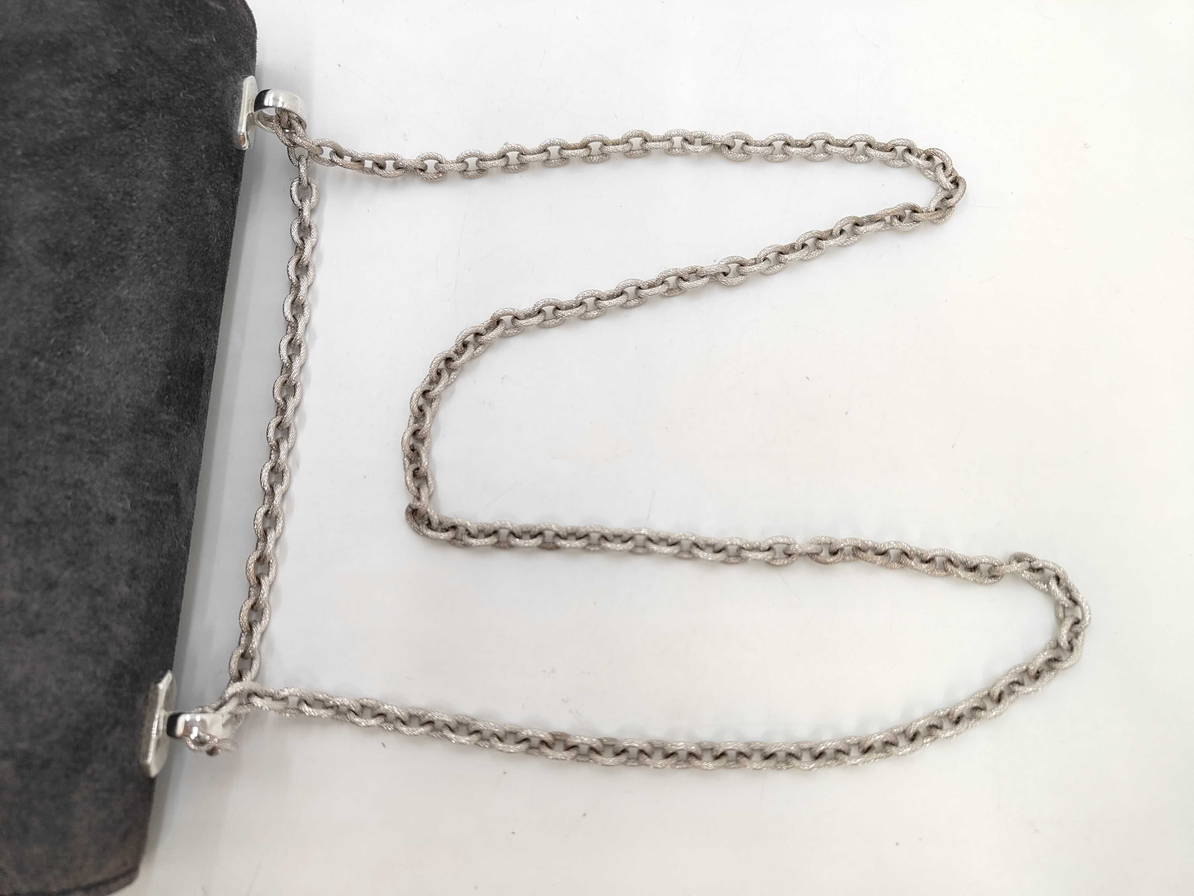 Alcazar Chain Shoulder Bag, Navy — view 5