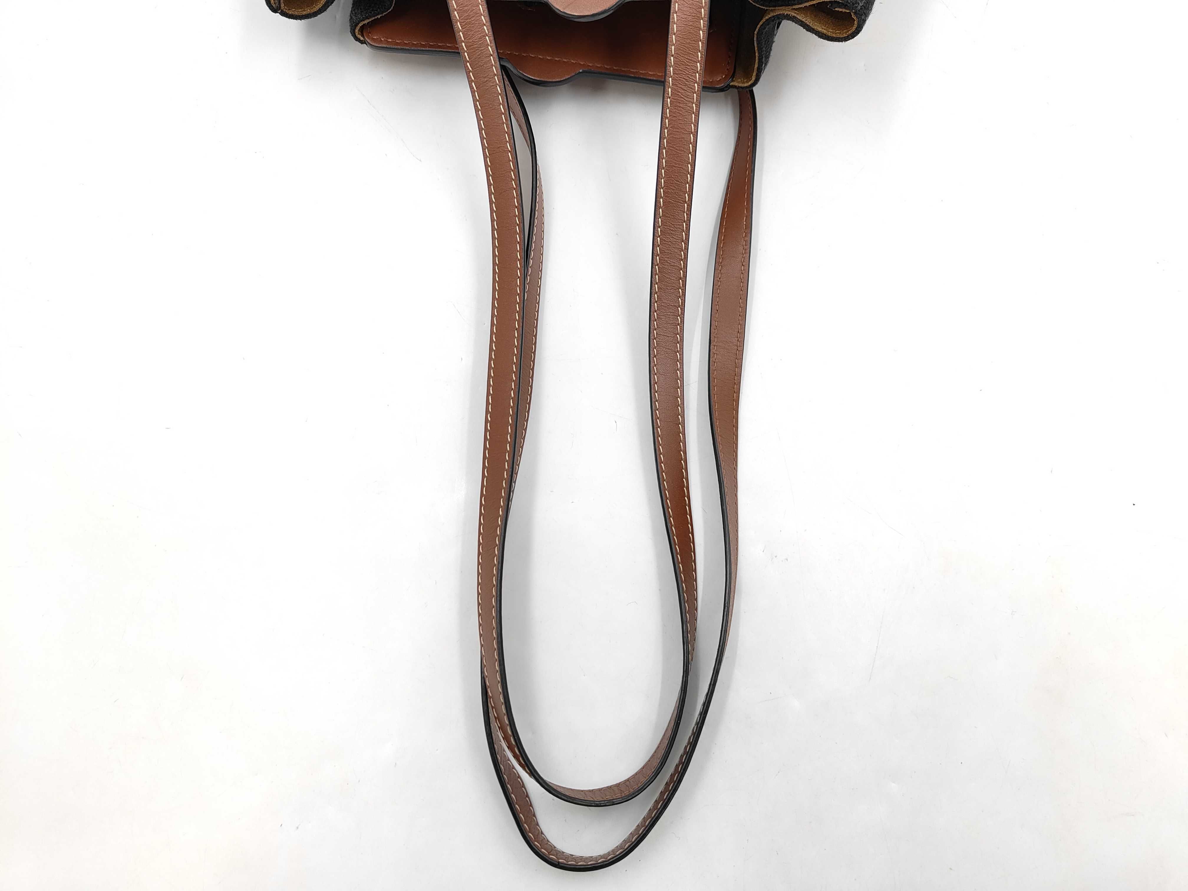 William De Morgan Cotton Shoulder Bag, Black — view 11