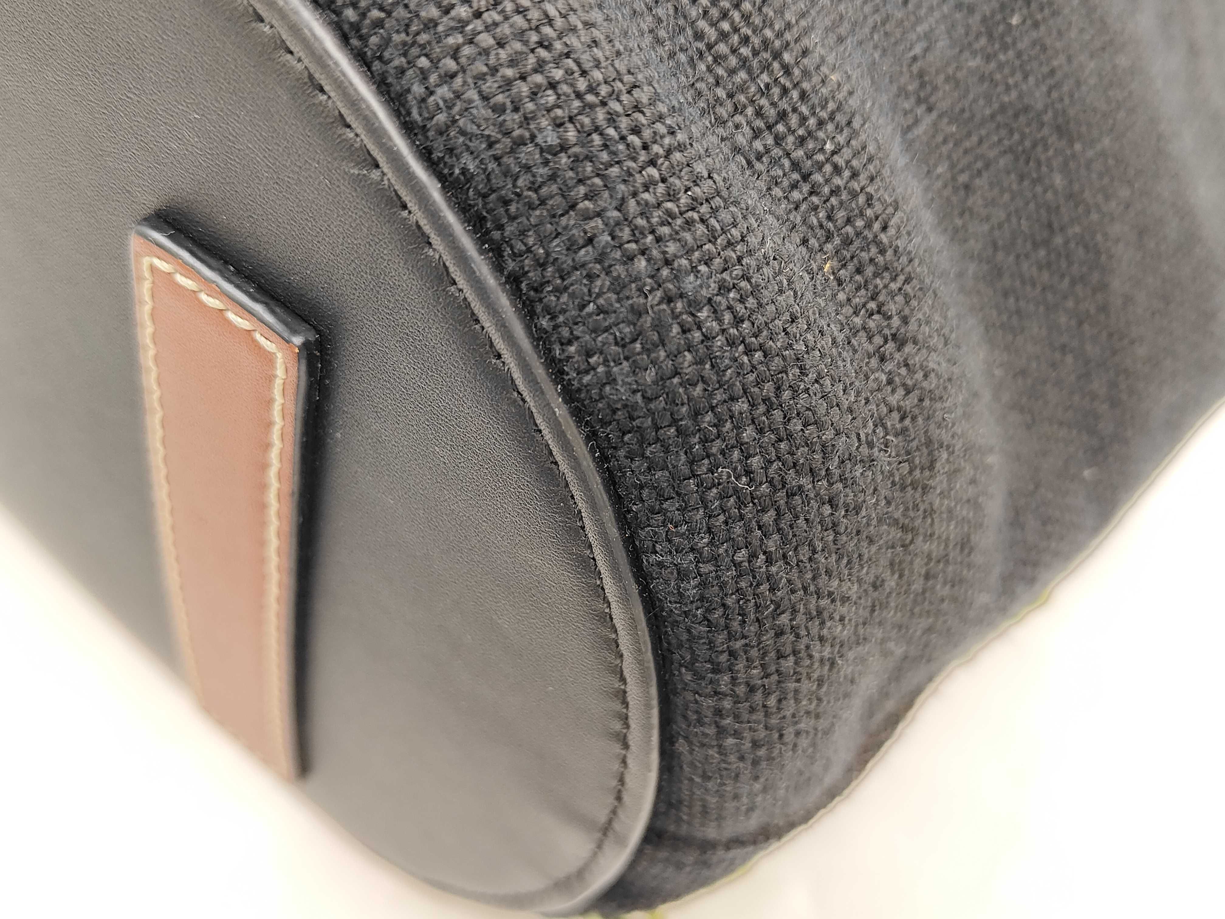 William De Morgan Cotton Shoulder Bag, Black — view 5