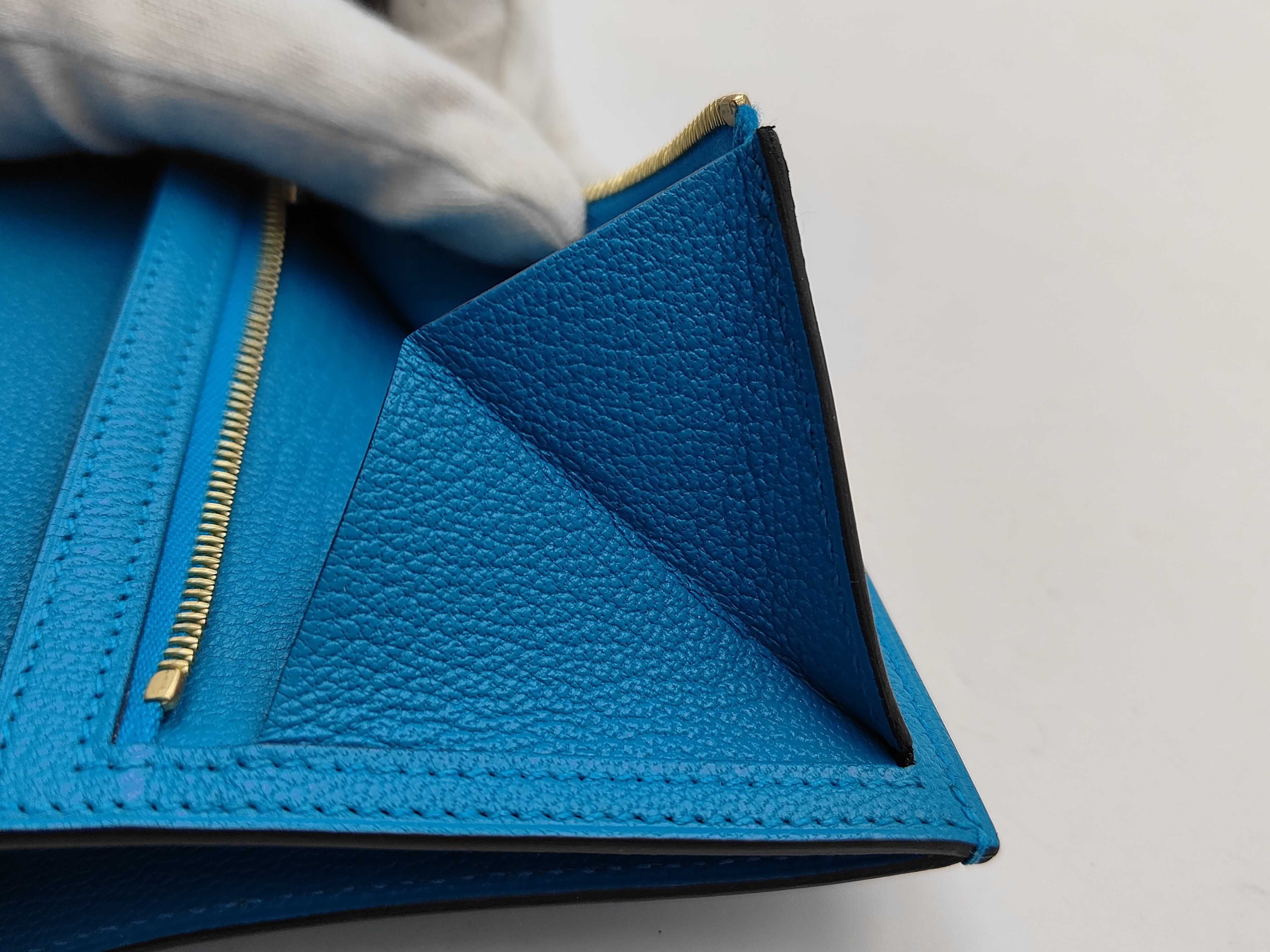 Bearn Compact Chevre Blue Frida Wallet (W stamp) — view 13