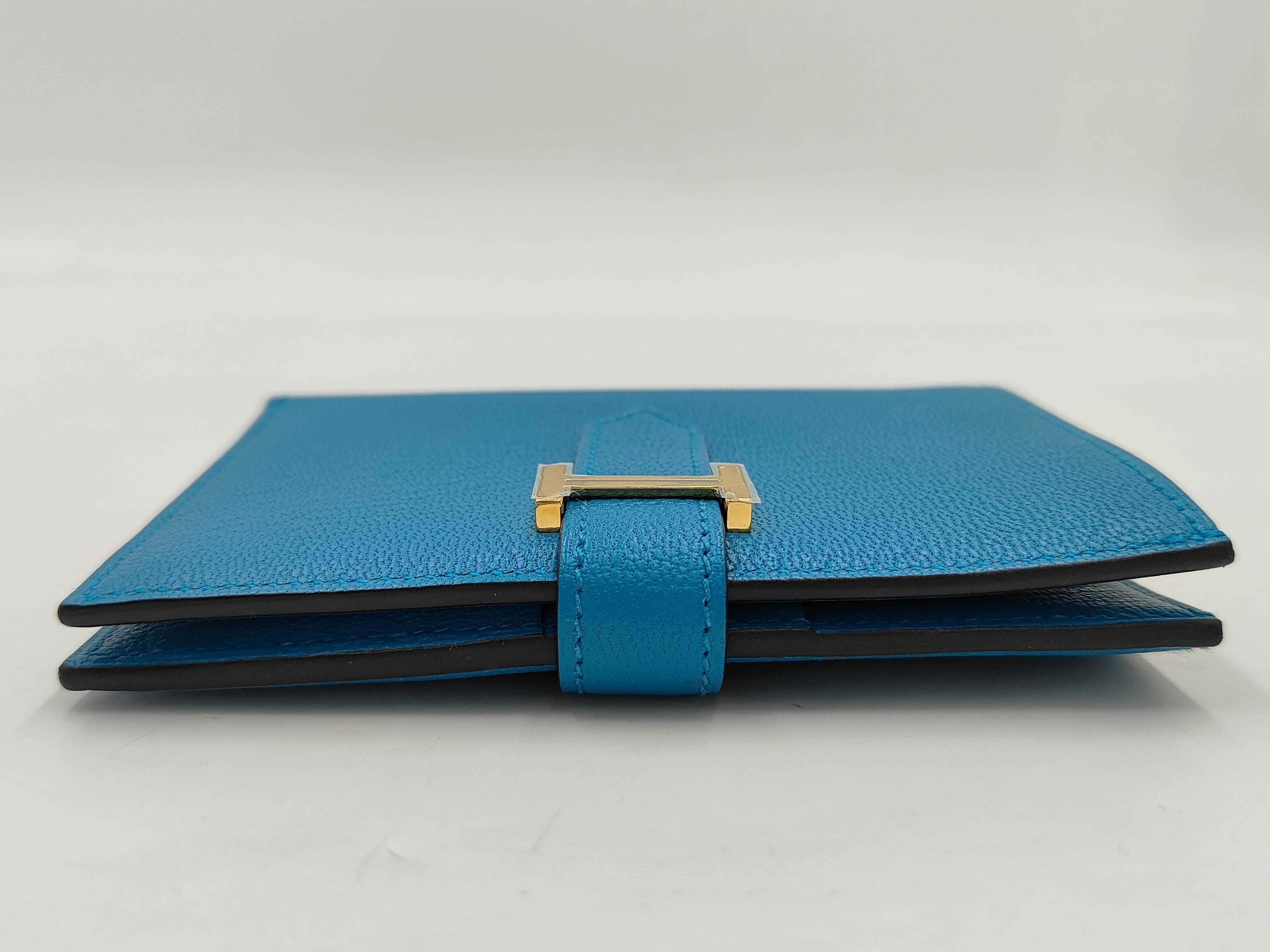 Bearn Compact Chevre Blue Frida Wallet (W stamp) — view 5