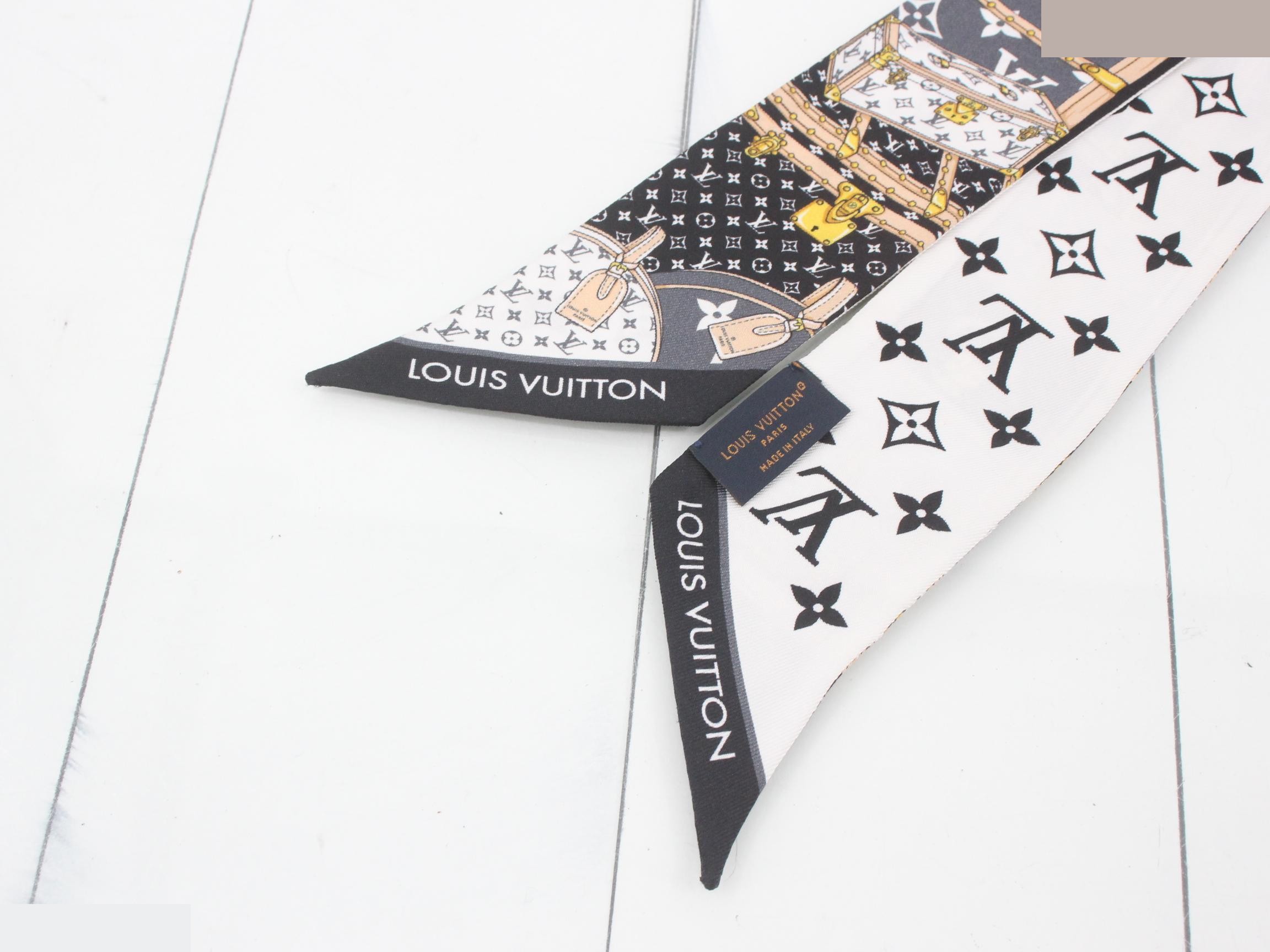 Monogram scarf/twilly with tag — view 3