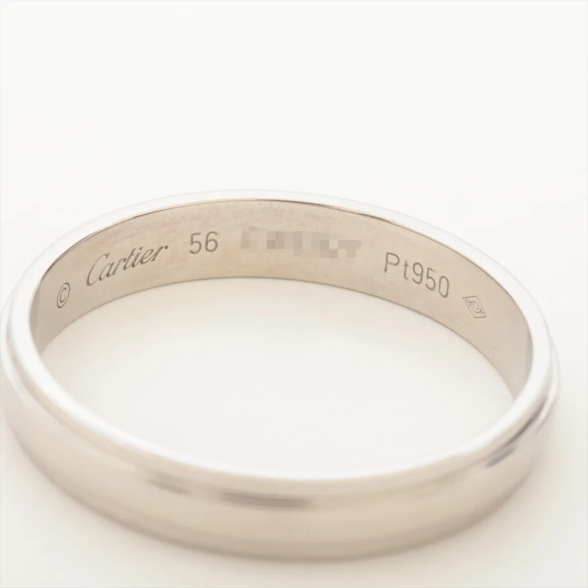 Damour Ring, Pt950, 4.3g, Size 56, EWE927 — view 3