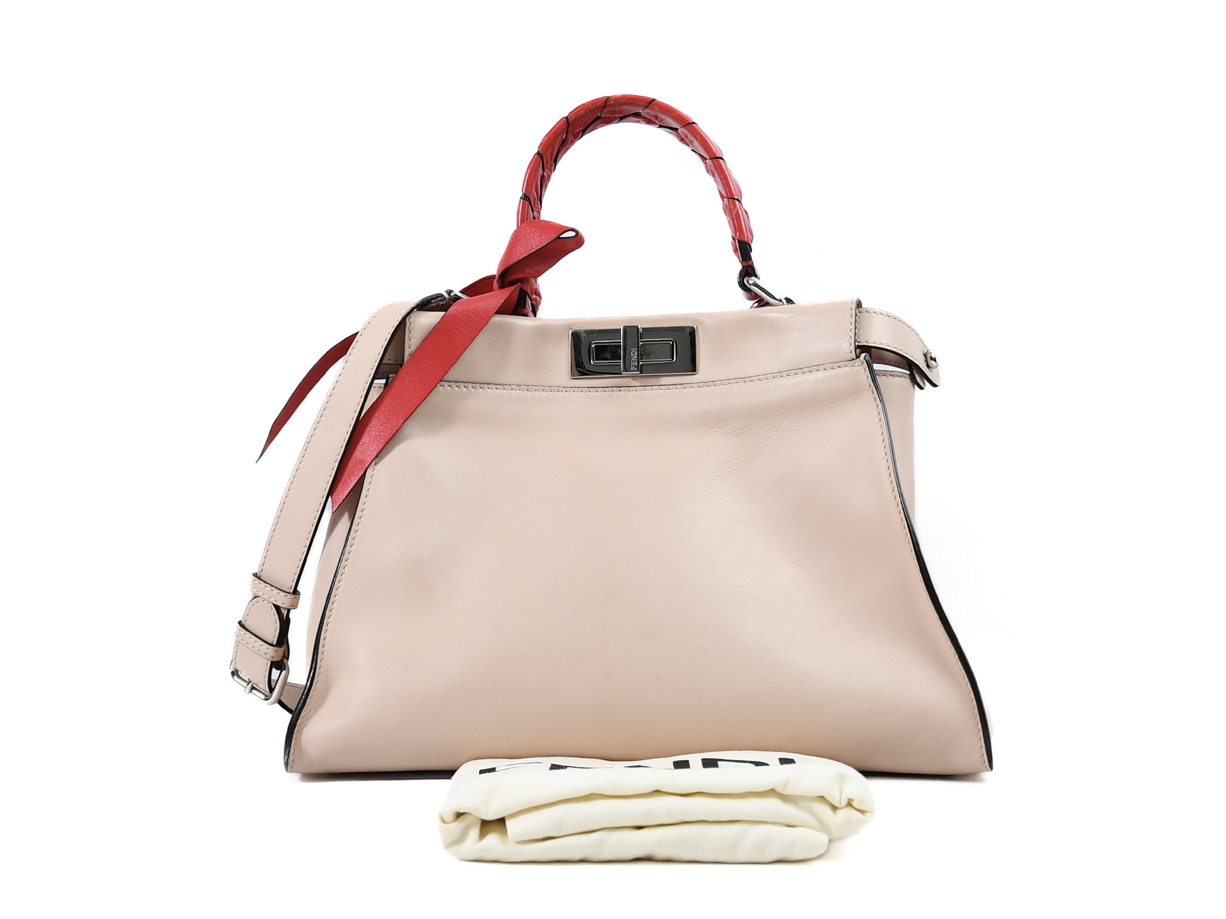Peekaboo Regular Leather 2-Way Handbag (Strap and Dust Bag Included)