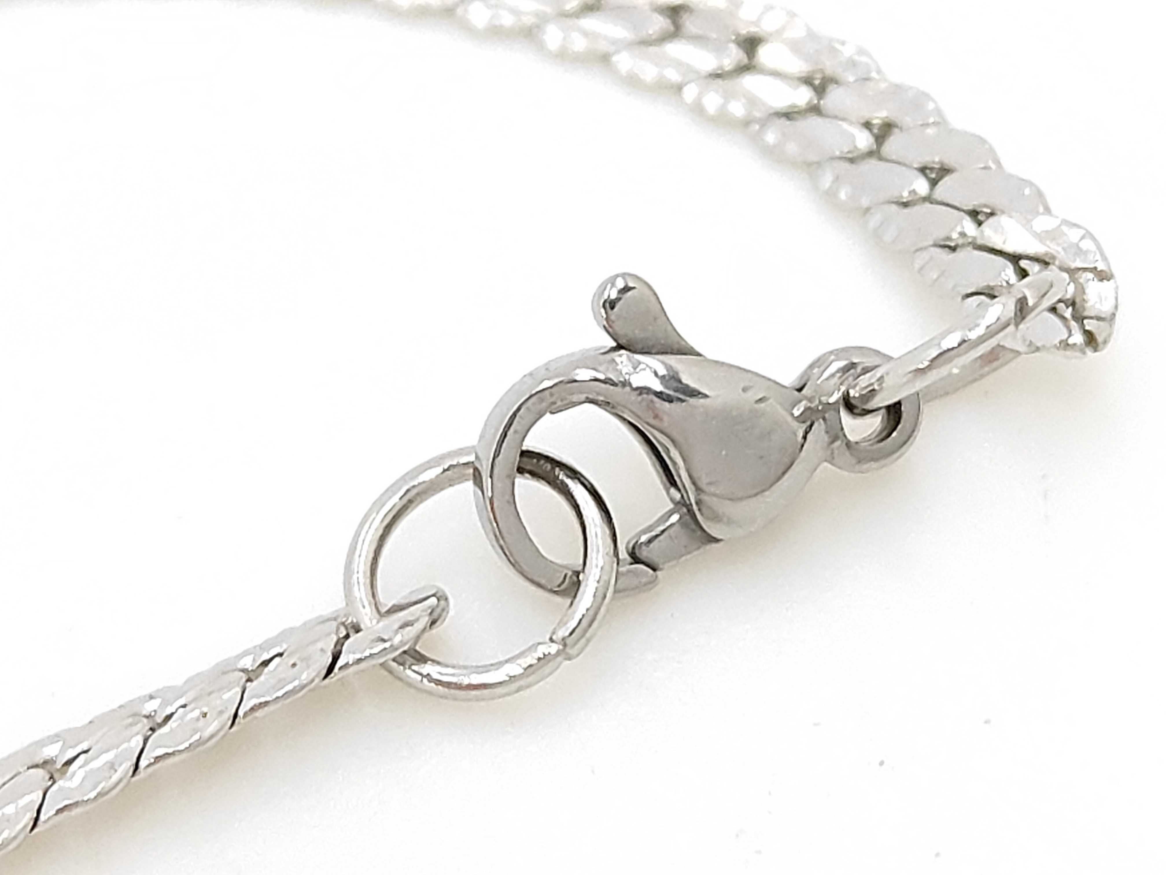 necklace, interlocking GG pattern, round, aftermarket curb chain, silver necklace. — view 5