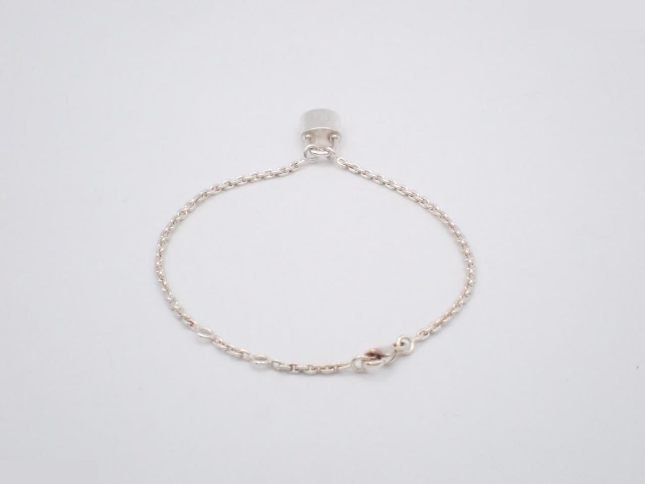 Sterling silver 925 / 4.2g Lockit bracelet, wrist circumference approximately 17.5cm — view 2