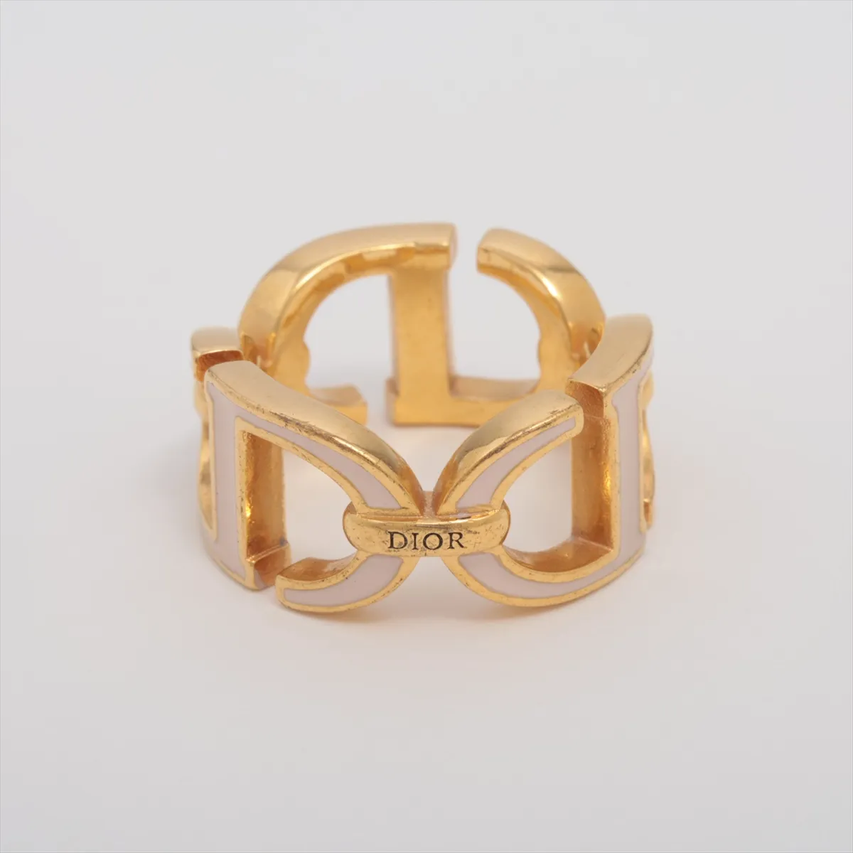 30 Montaigne Ring M GP Gold x Pink - dents, — view 2