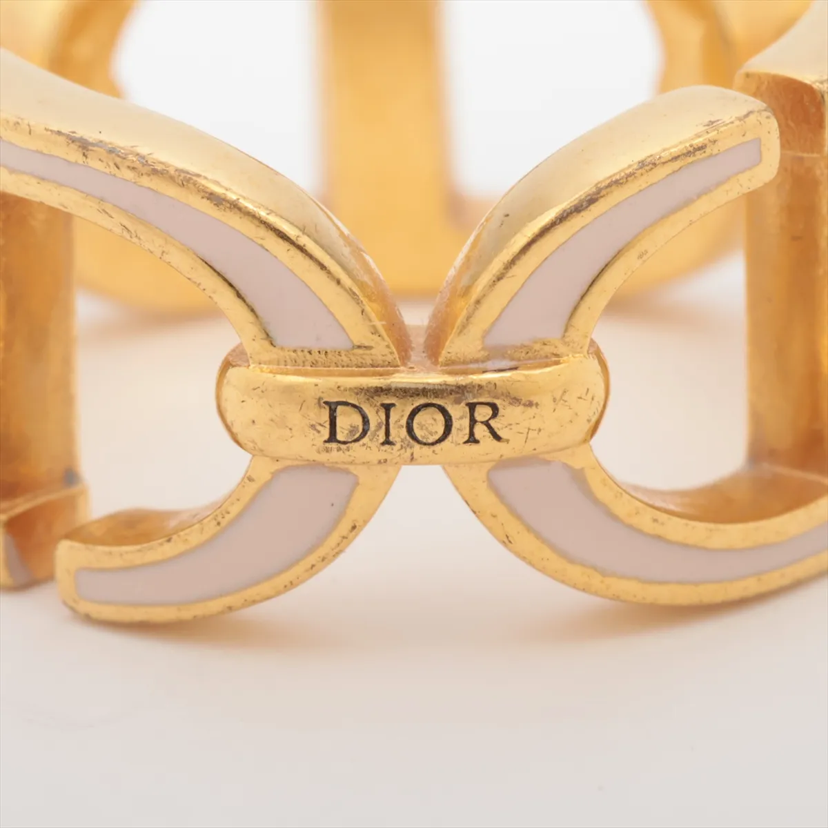 30 Montaigne Ring M GP Gold x Pink - dents, — view 4