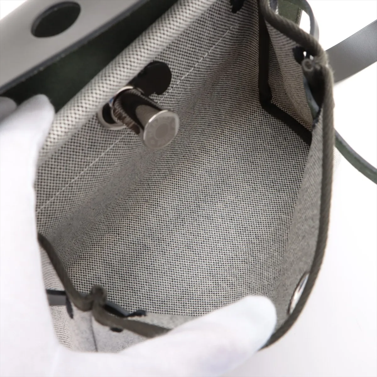 Ale Bag Zip 20 Mini Toile Ash x Vash Hunter Green Silver Hardware G:2026 — view 6