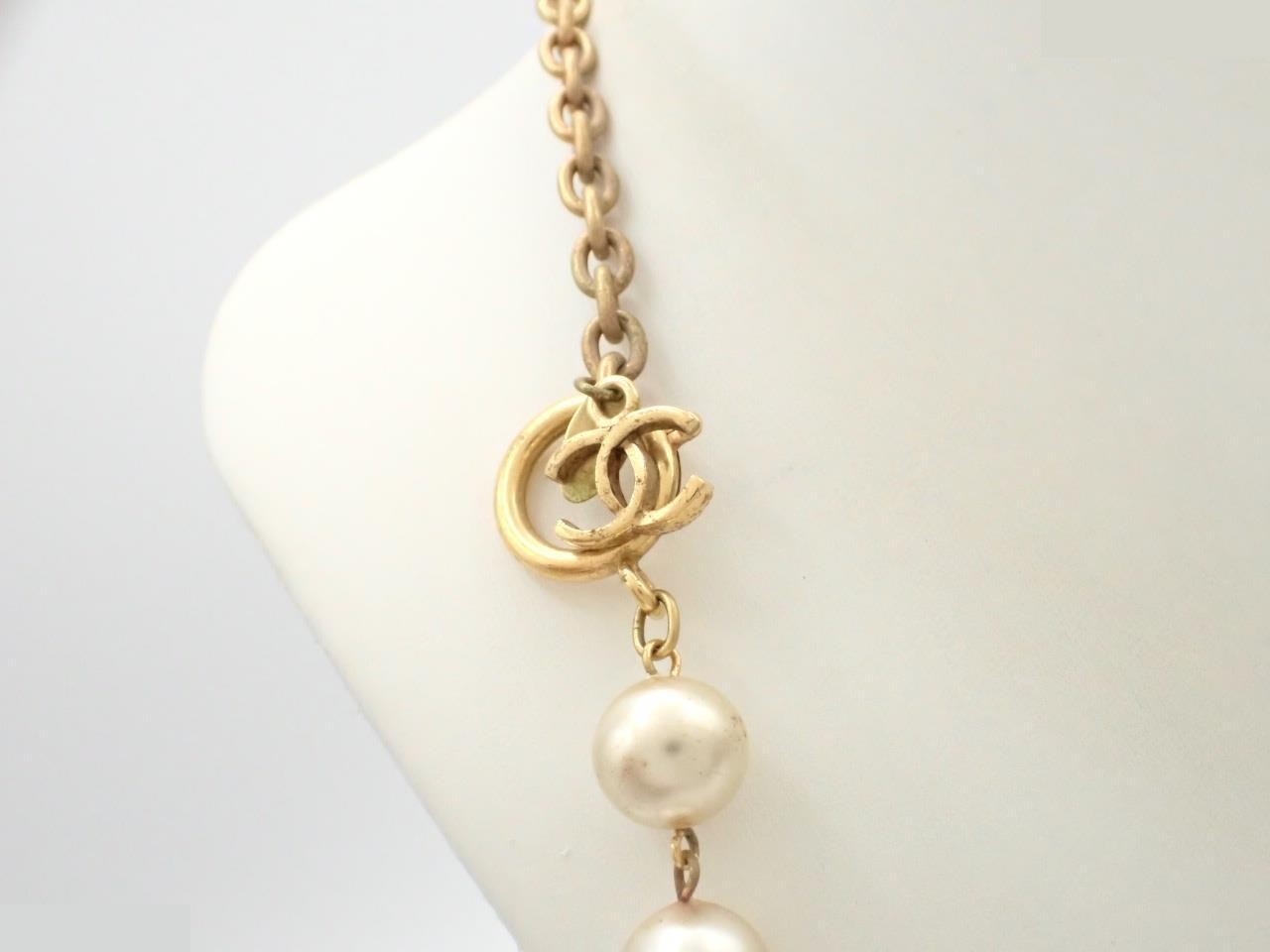 Pearl ball long necklace, total length approximately 90 cm — view 2