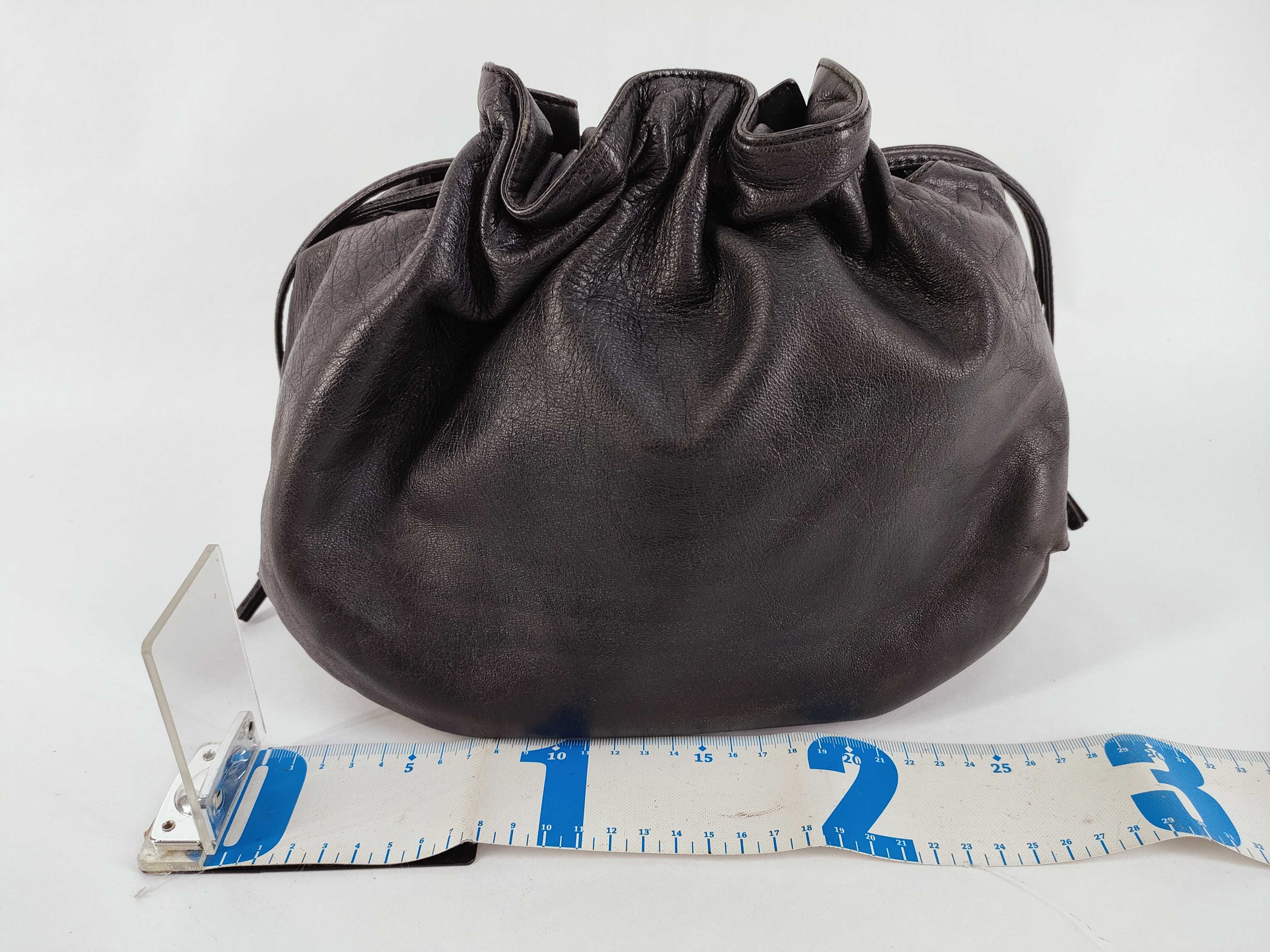 Anagram Nappa Leather Drawstring Shoulder Bag — view 2