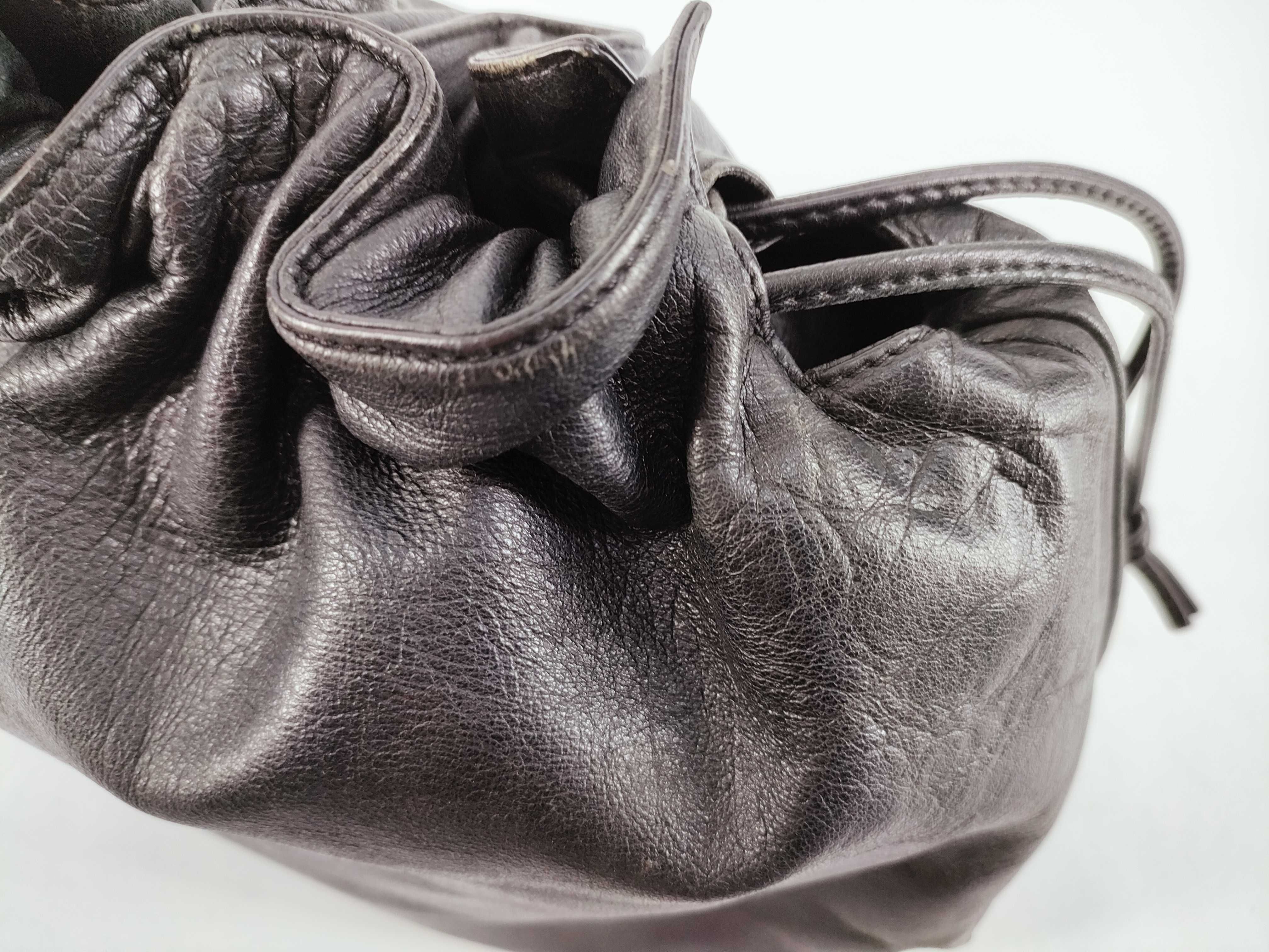 Anagram Nappa Leather Drawstring Shoulder Bag — view 5