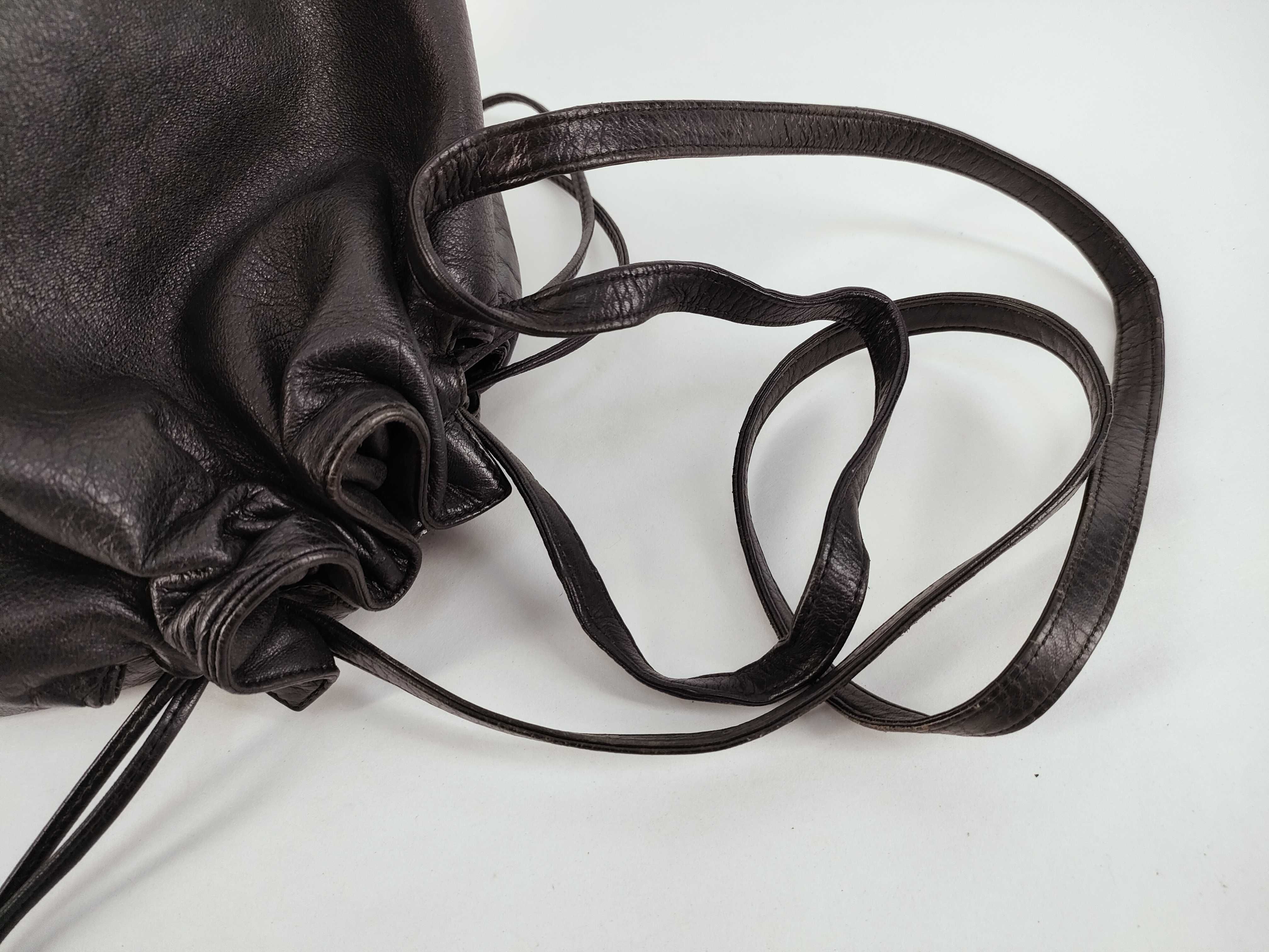 Anagram Nappa Leather Drawstring Shoulder Bag — view 9