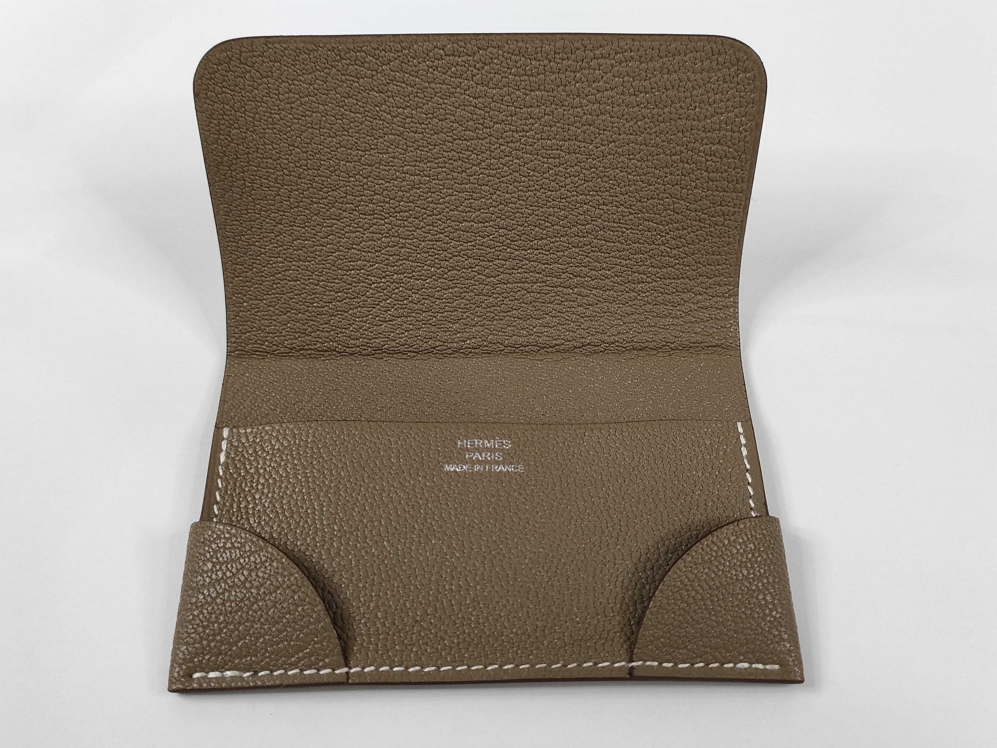 Coin de Mall Card Case, Etoupe, Unused. (Card case/Pass case/Business card holder) — view 7