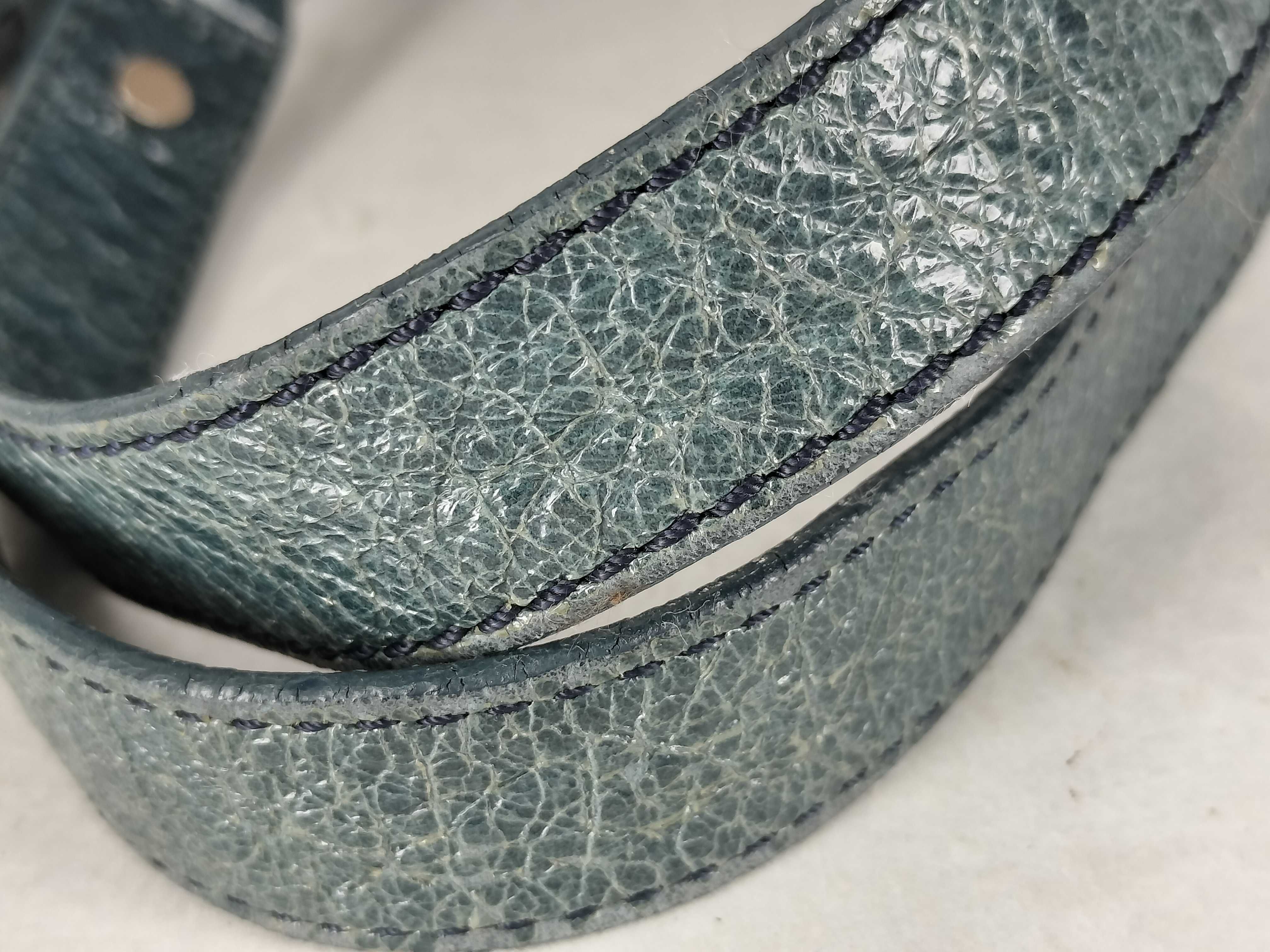Patent Leather Handbag, Blue — view 4