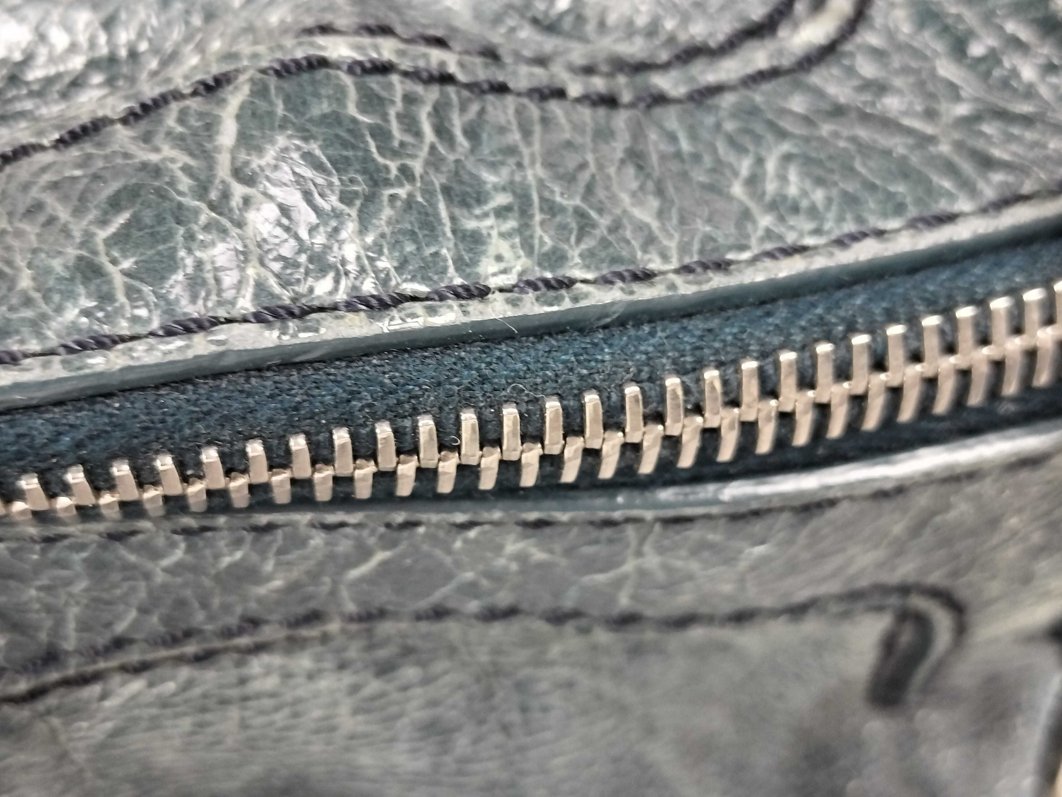 Patent Leather Handbag, Blue — view 6