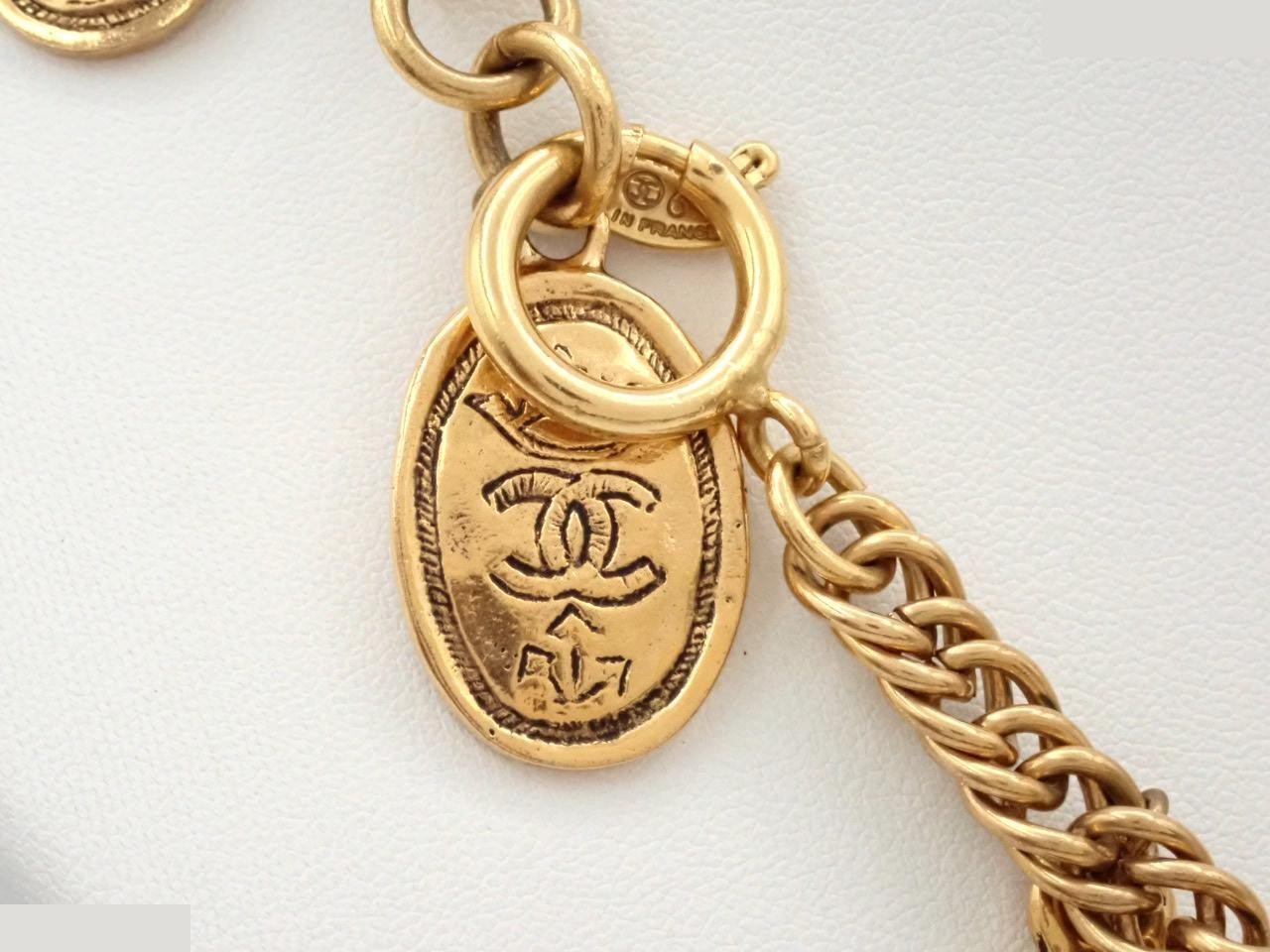 Coco Mark Gold Necklace, with markings, size 26, chain approximately 44cm. — view 2