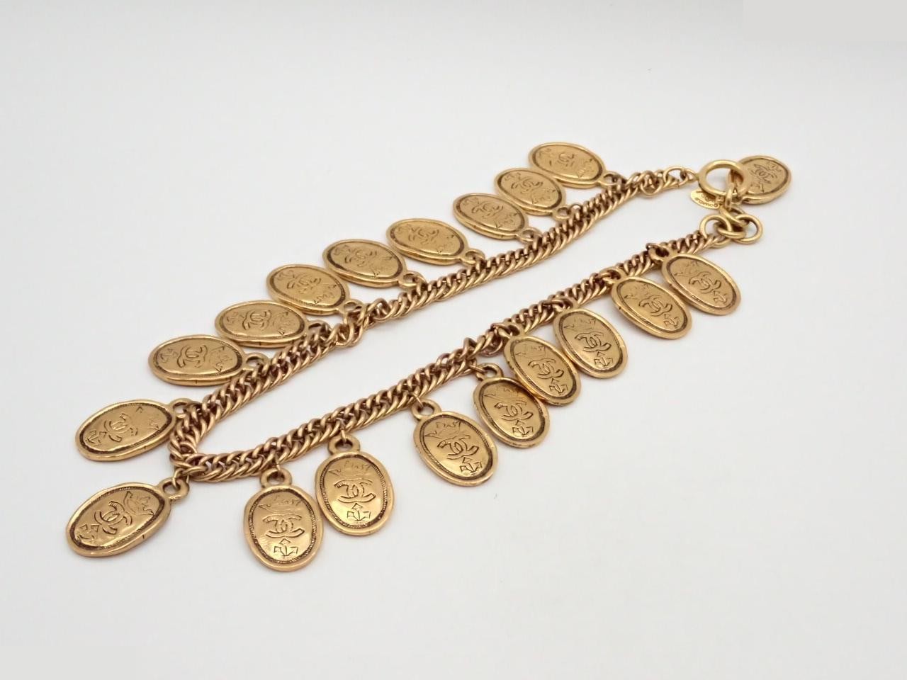 Coco Mark Gold Necklace, with markings, size 26, chain approximately 44cm. — view 3