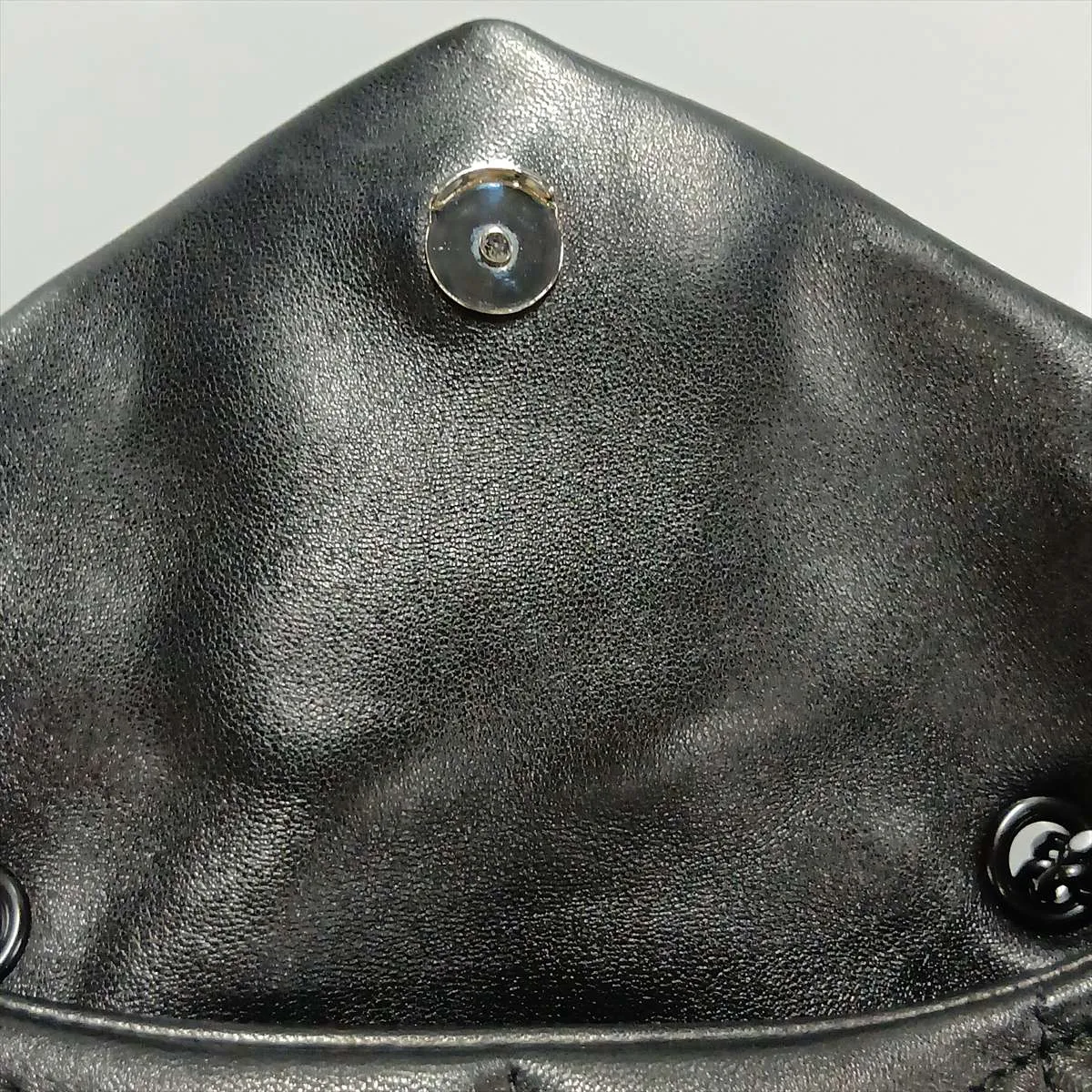 Lulu Puffer 759337 Leather Chain Shoulder Bag, Black — view 14