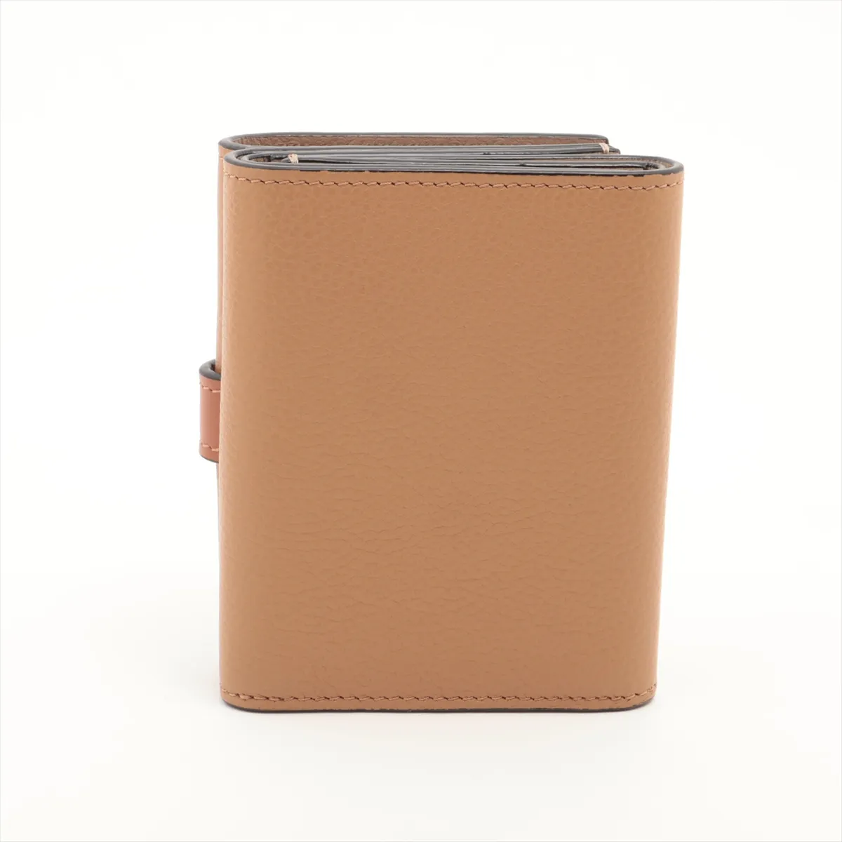 Anagram Leather Compact Wallet Brown — view 2