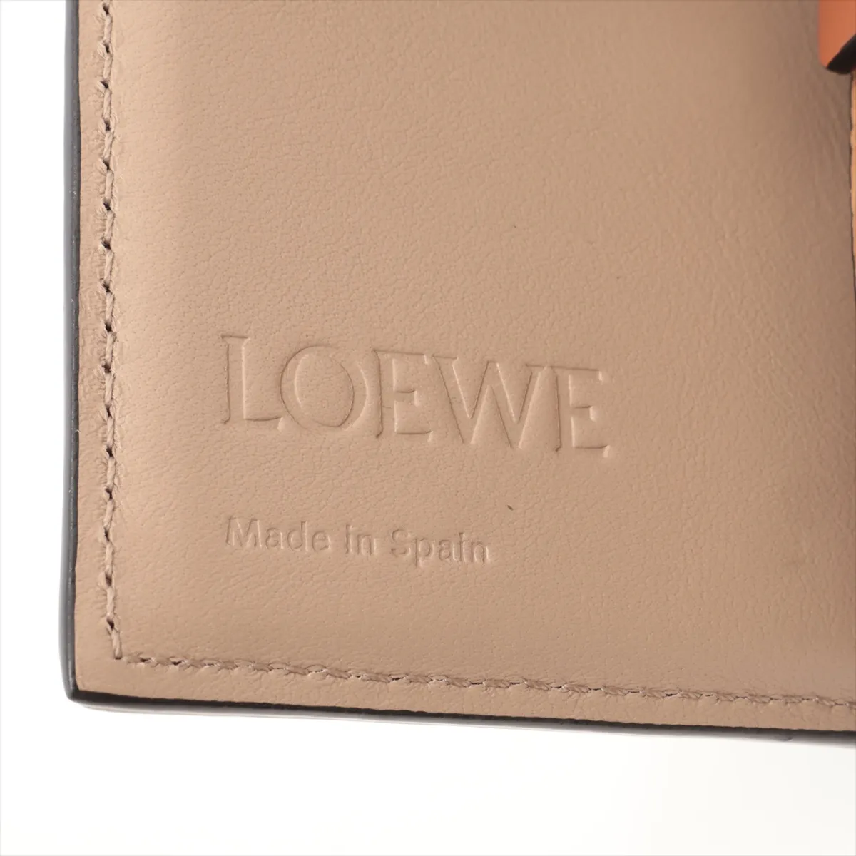 Anagram Leather Compact Wallet Brown — view 8