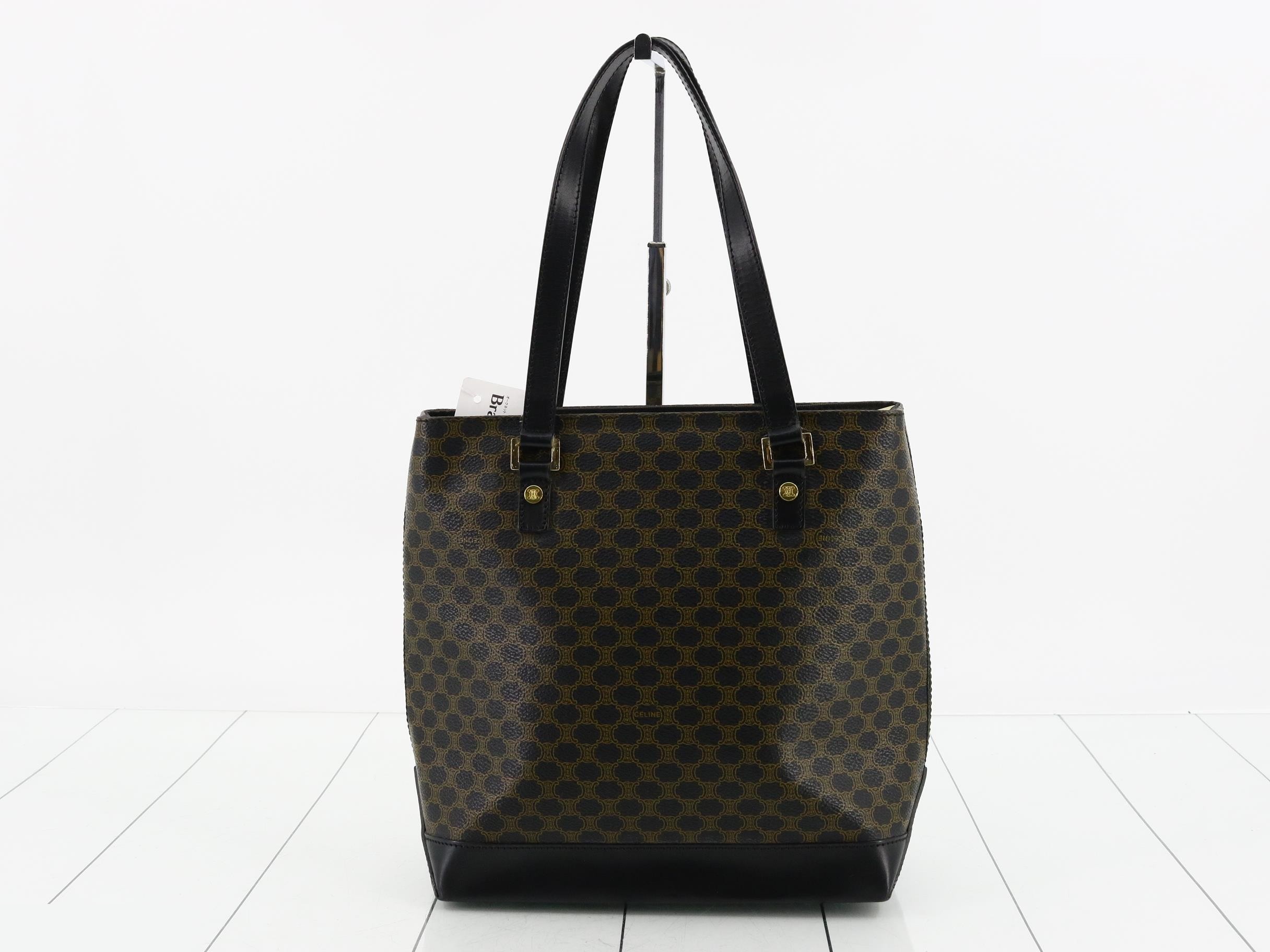 Macadam Tote Bag, PVC/Leather, Black — view 2