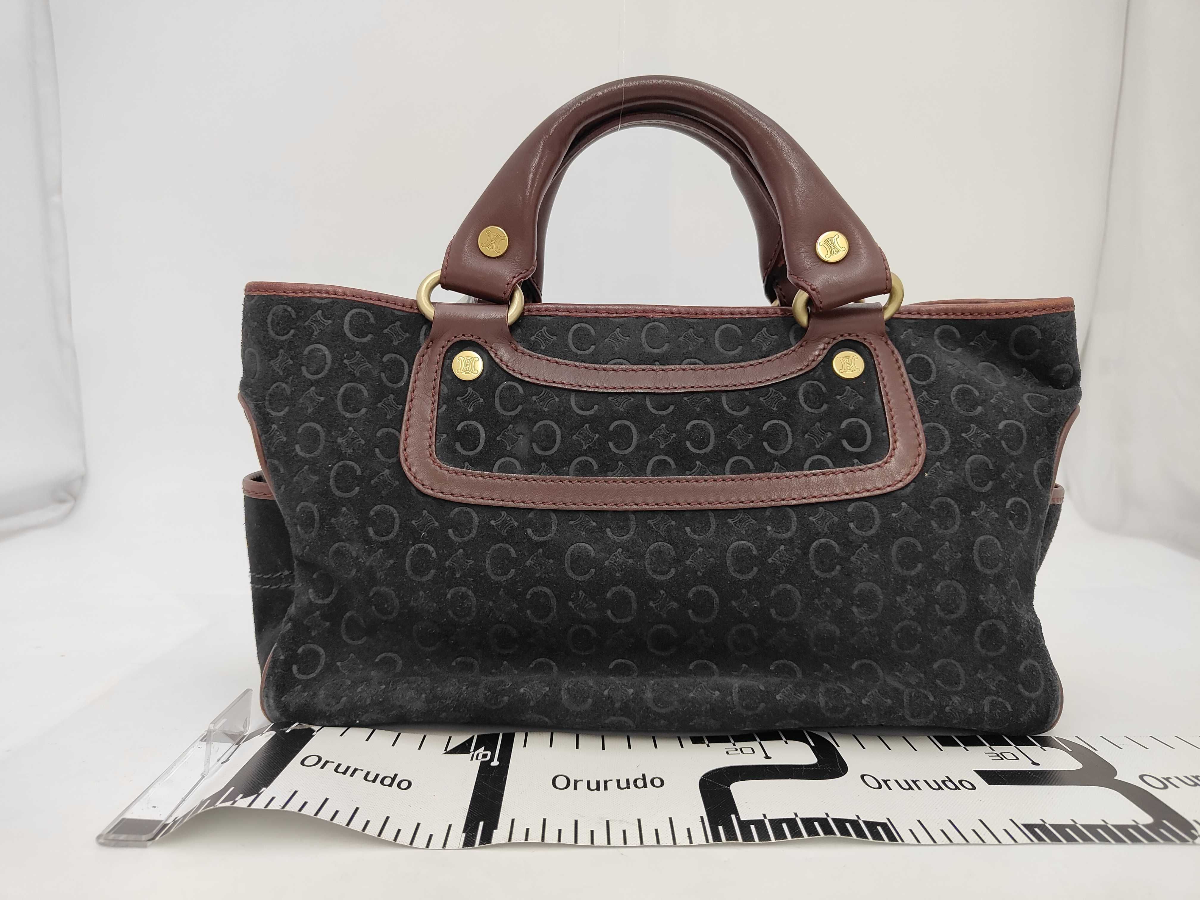 Suede Leather Boogie Bag Black Brown Handbag — view 2
