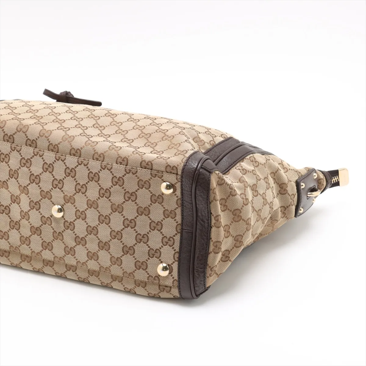 GG canvas x leather tote bag beige x brown 247280 — view 3