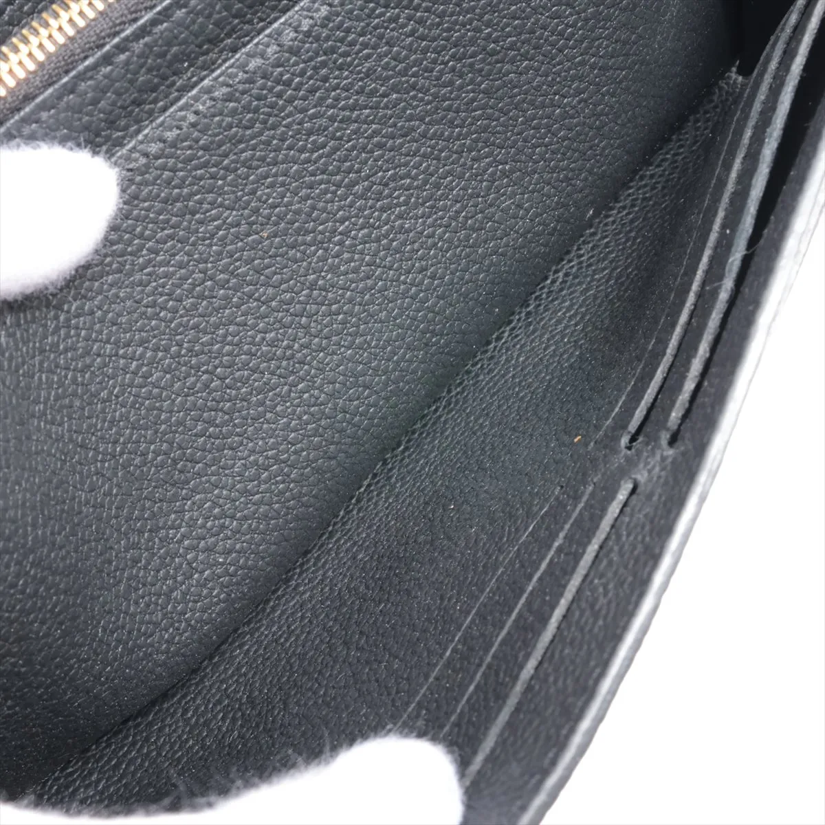 Bicolor Monogram Empreinte Portefeuille Sara M80496 Noir x Crème Long Wallet RFID Reactive — view 6