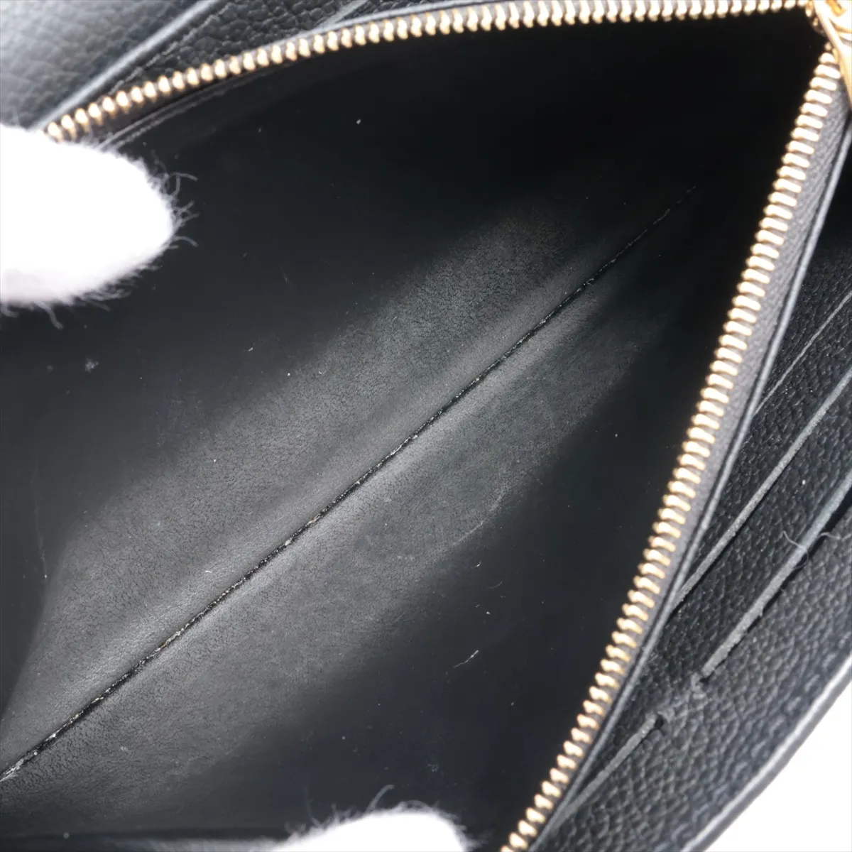 Bicolor Monogram Empreinte Portefeuille Sara M80496 Noir x Crème Long Wallet RFID Reactive — view 7