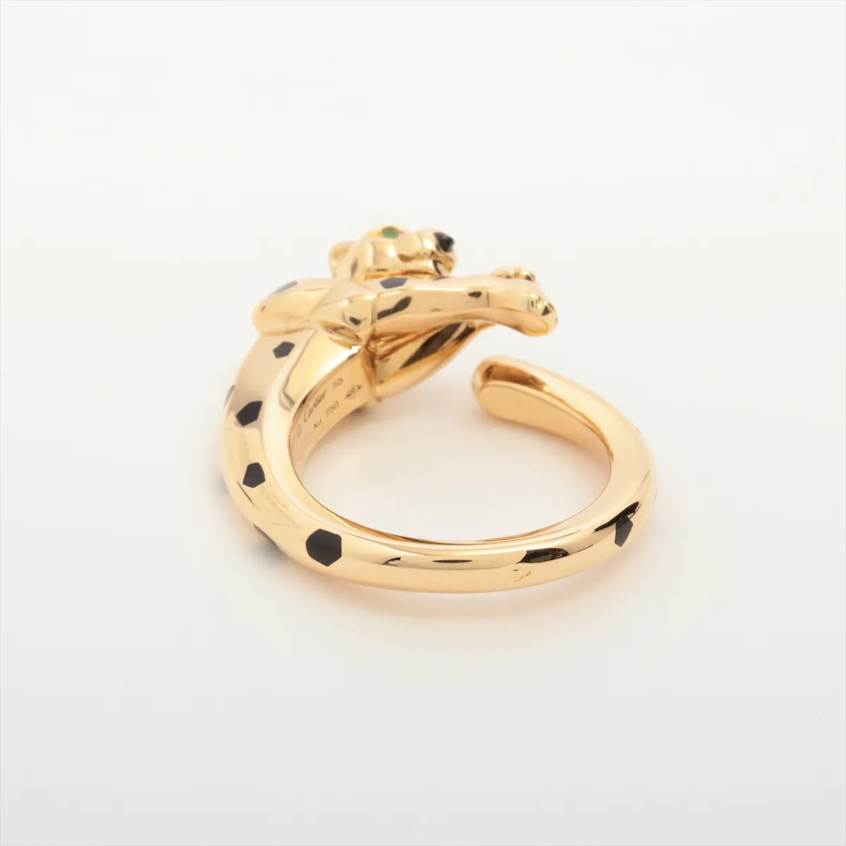 Panthère de Cartier Tsavorite Onyx Ring 750(YG) 14.6g 55 JCG992 Small stone — view 2