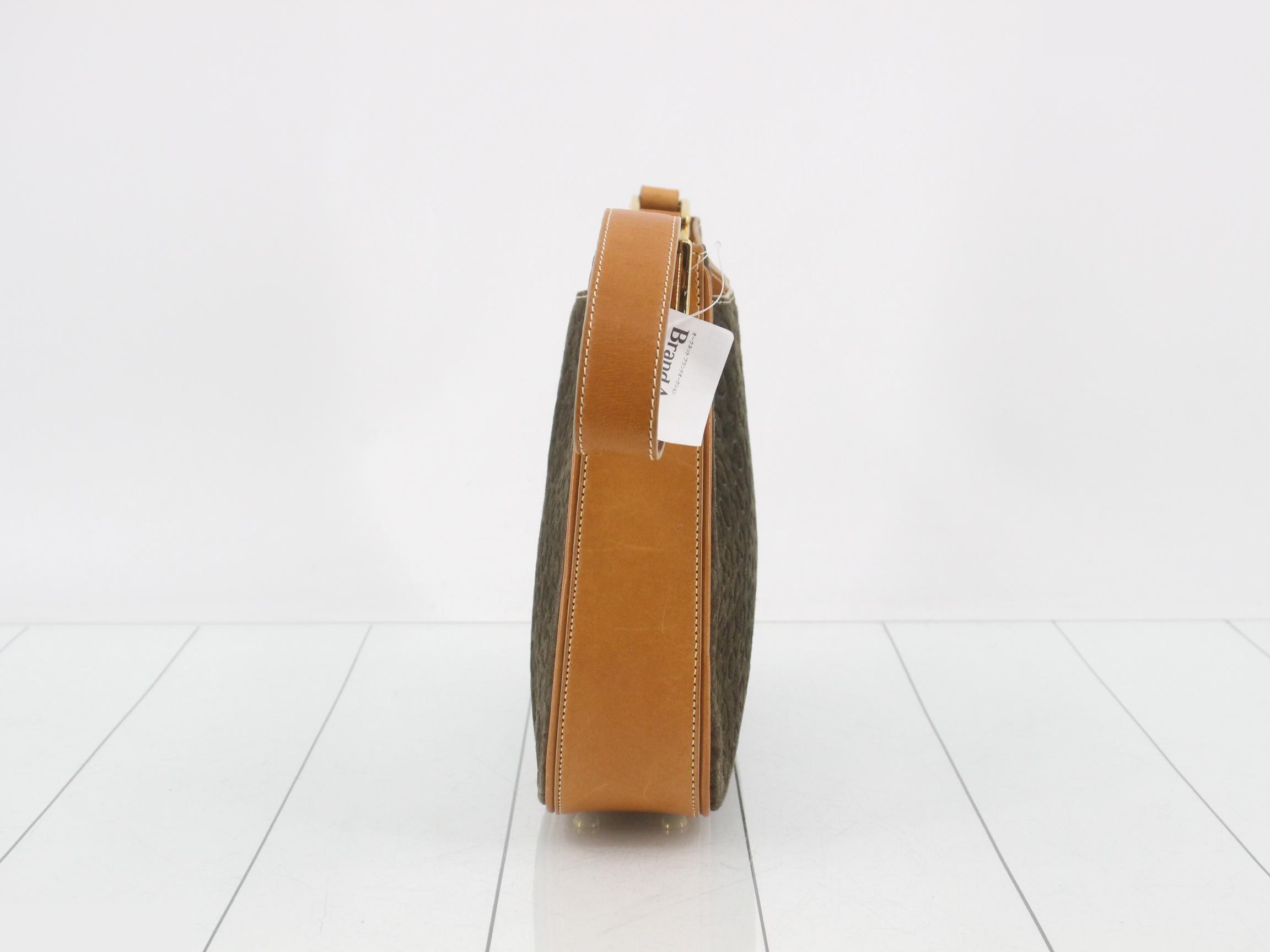 Sulky C Suede One-Shoulder Bag, Khaki — view 3