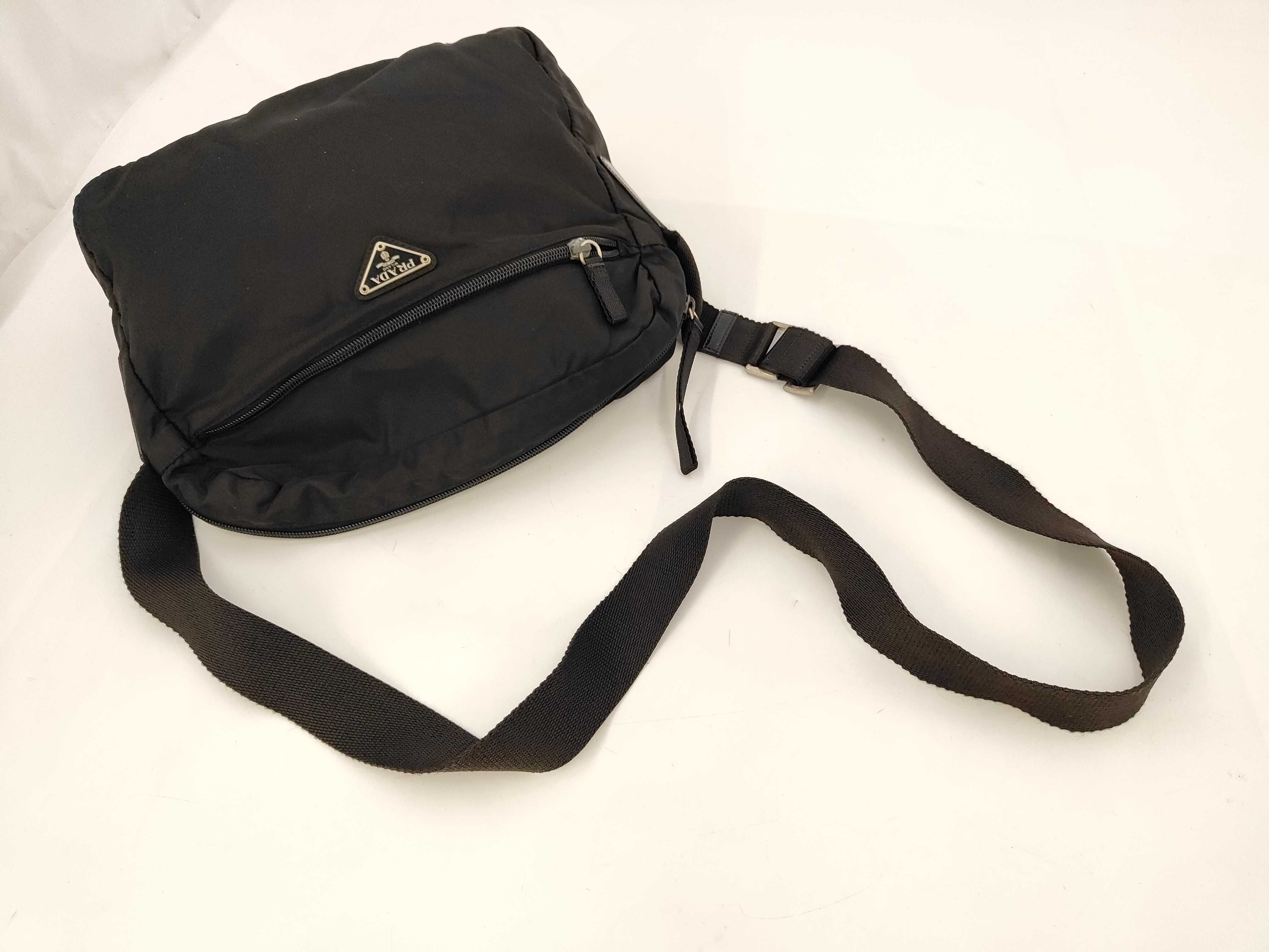 Nylon Shoulder Bag, Black Nylon Shoulder Bag — view 6