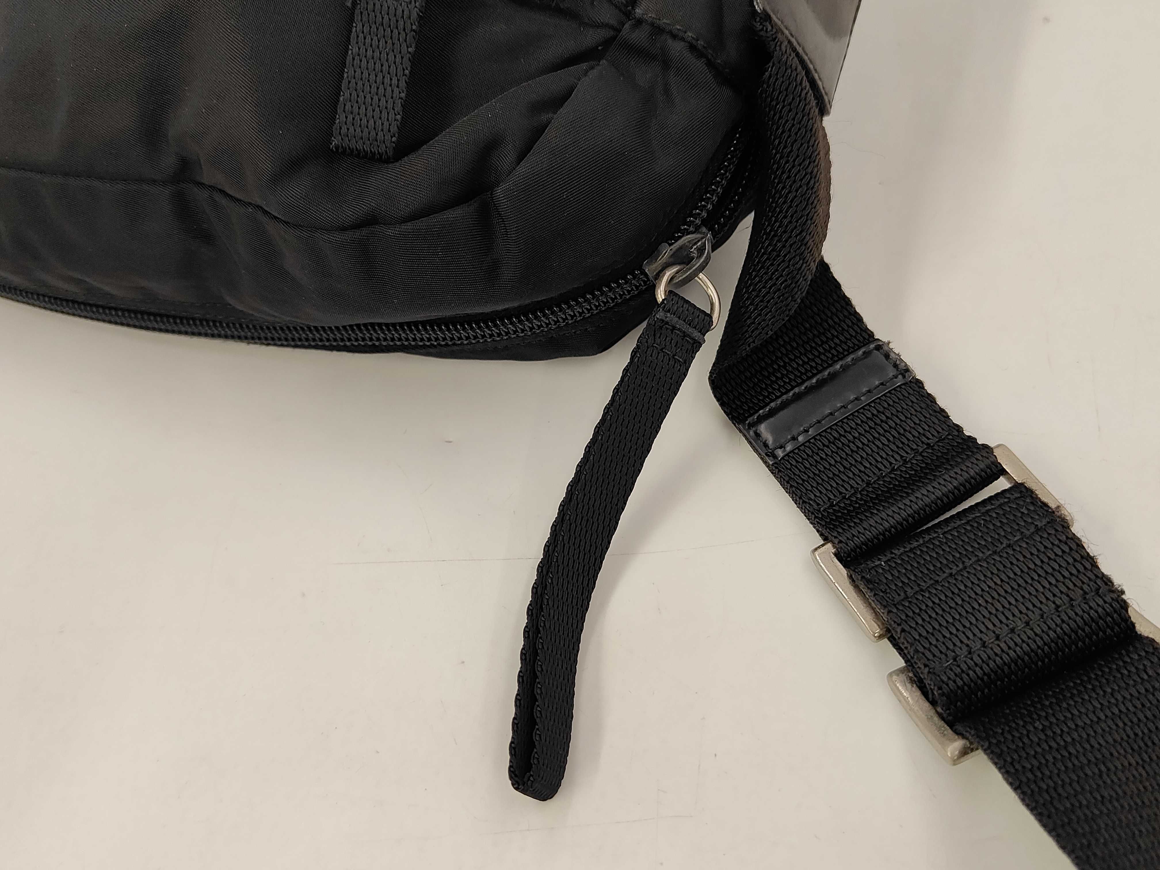 Nylon Shoulder Bag, Black Nylon Shoulder Bag — view 8