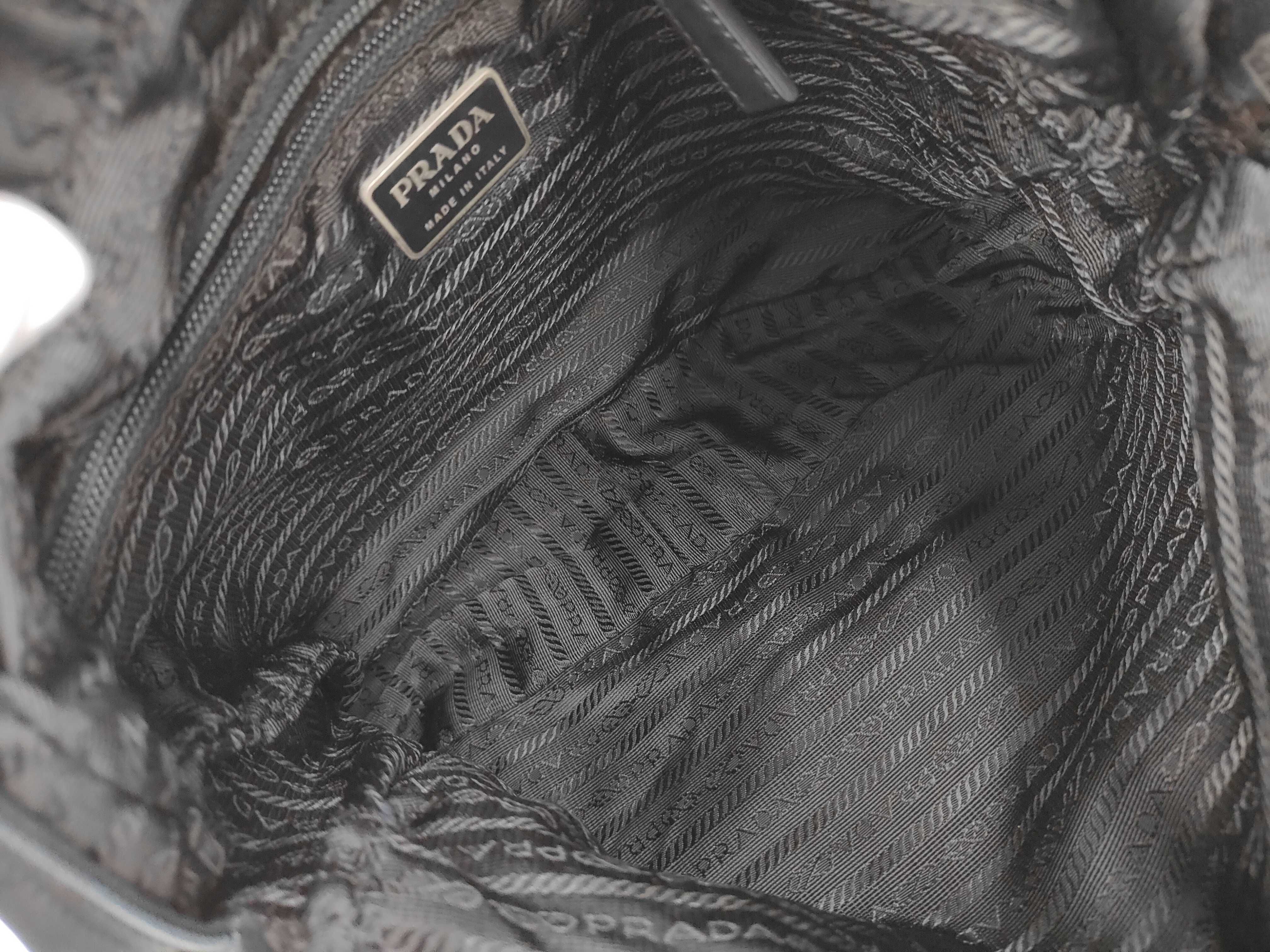Nylon Shoulder Bag, Black Nylon Shoulder Bag — view 9