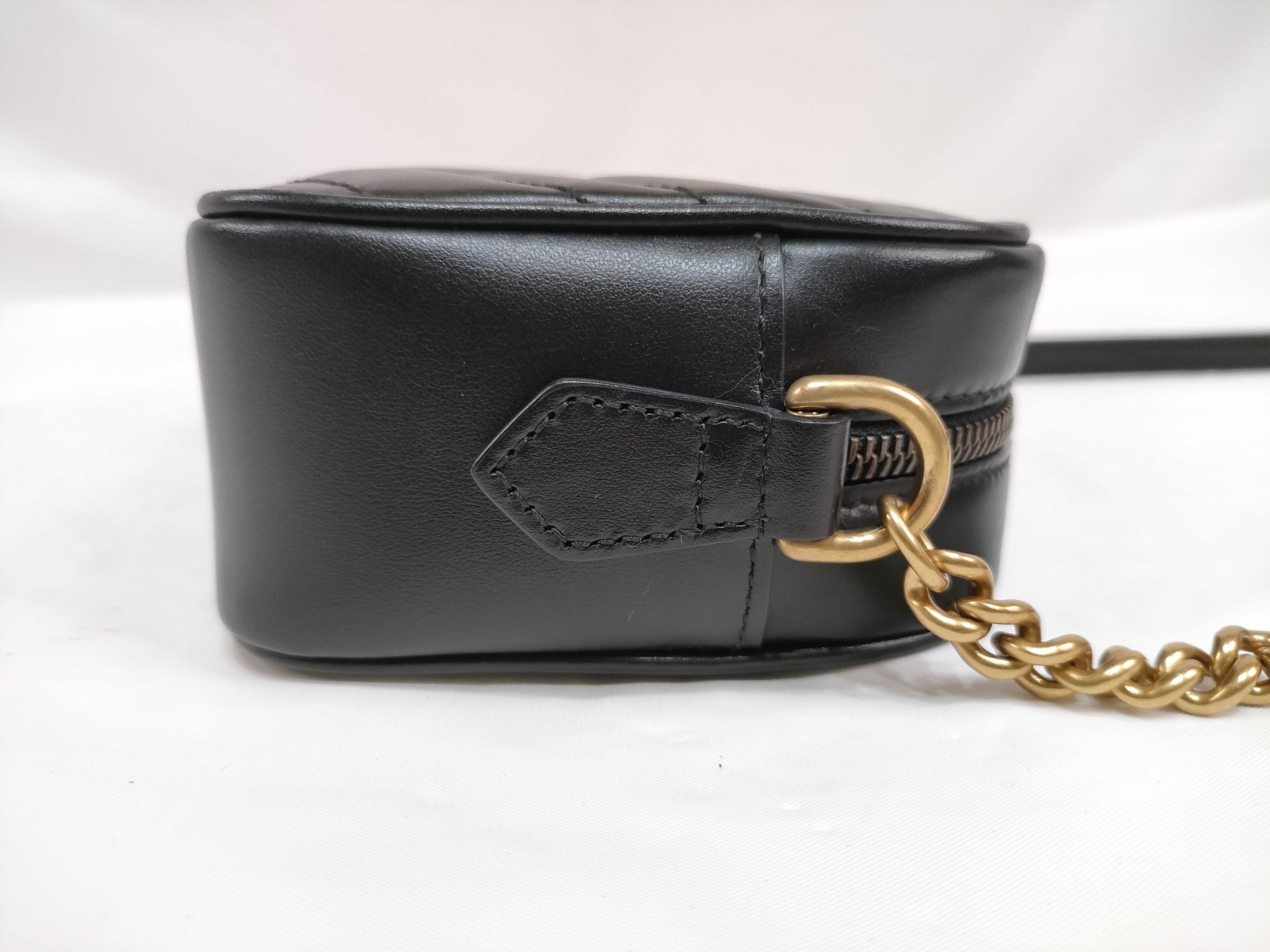 GG Marmont Leather Chain Shoulder Bag, Black, 448065 (Shoulder Bag) — view 7